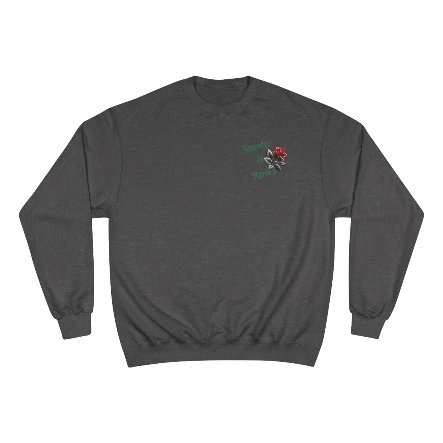 Smoke & Roses Champion Sweatshirt, Vintage Inspired Streetwear, Graphic Sweatshirt, Urban Fashion, Winter Fashion, Fall Clothing, Retro Clothing, Gift For Her, Holiday Gift, Gift For Him
