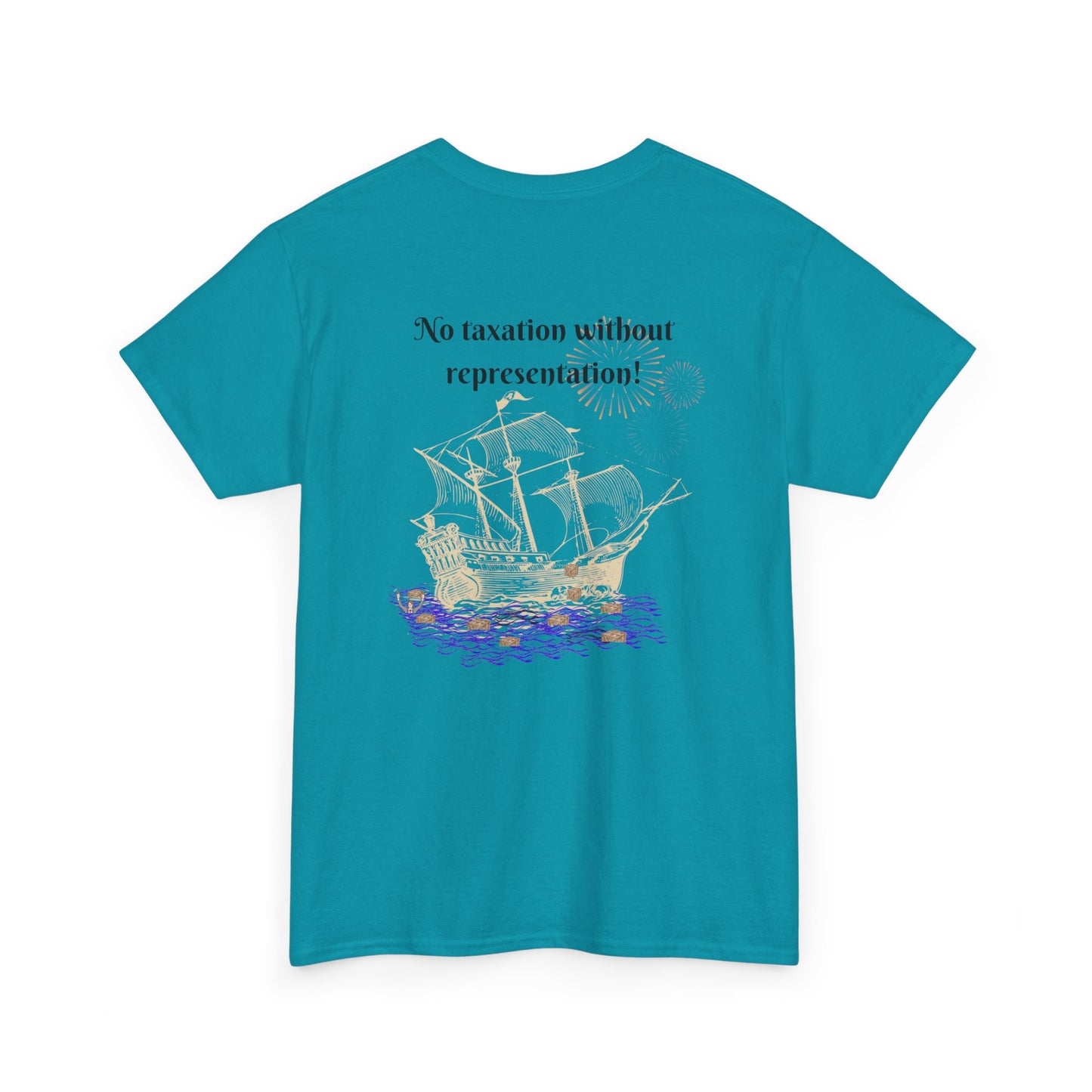 Coffee vs Tea and Liberty Unisex Shirt, Patriotic Celebration Apparel, Family Heavy Cotton Tee