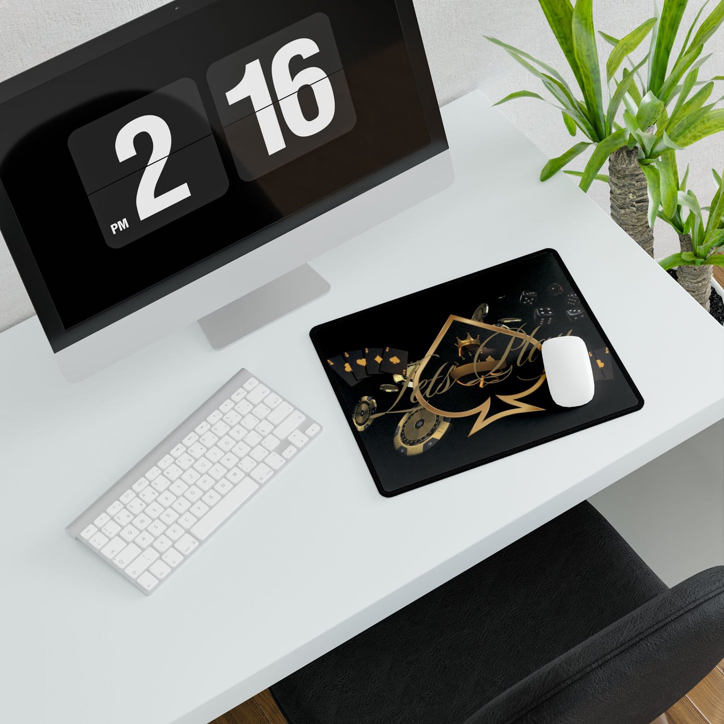 Lets Play Poker Desk Mat, Vibrant Colors, Non-Slip Base, Smooth Surface, 3 Sizes Available, Student Desk Mat, Professional Desk Mat, Gamer Desk Mat