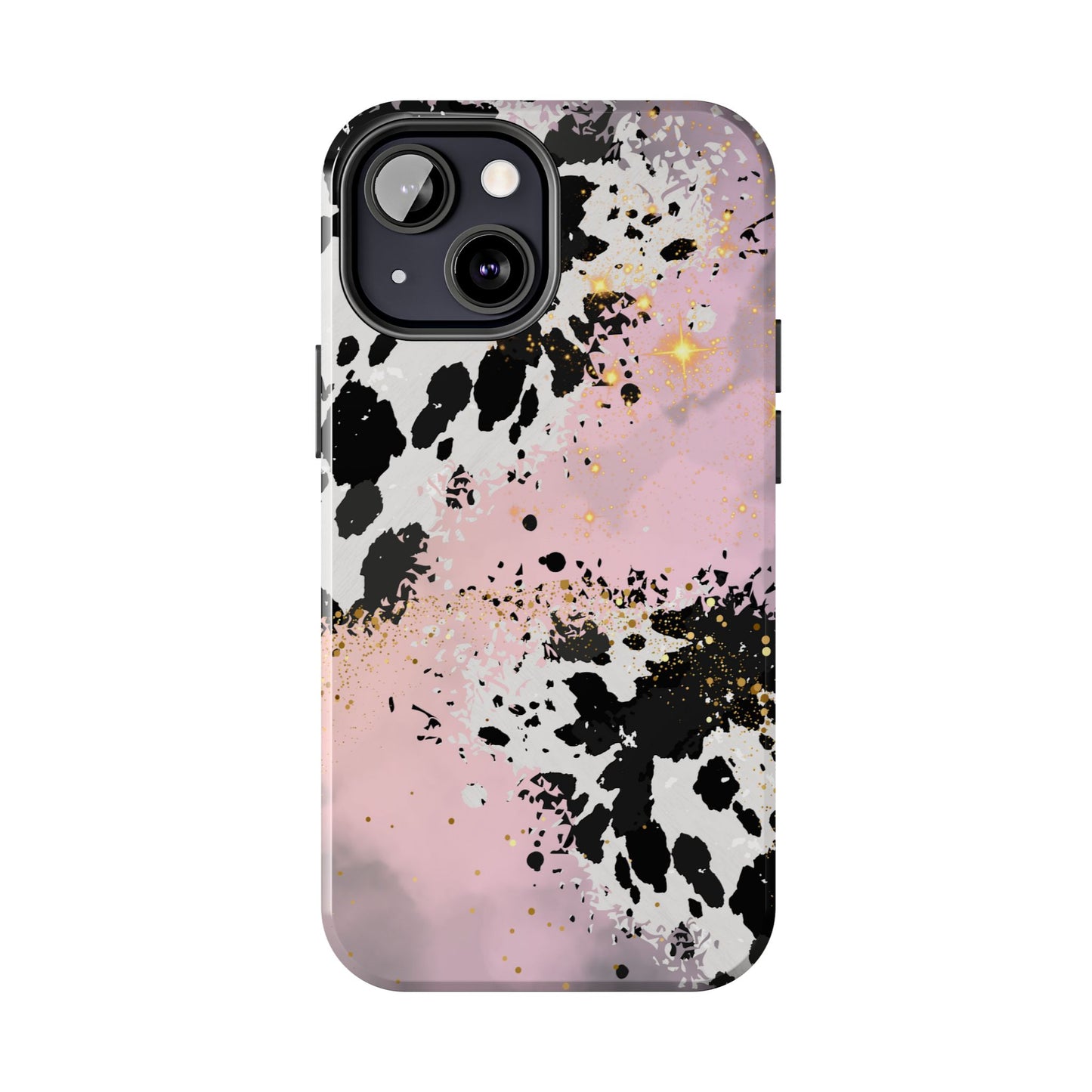 Pink Cow Print Tough Phone Case, Cute and Durable Phone Cover, Cute Phone Cover, Gift For Her, Phone Protection, Stylish Phone Accessory, Animal Print Phone Case, Cow Print Accessories