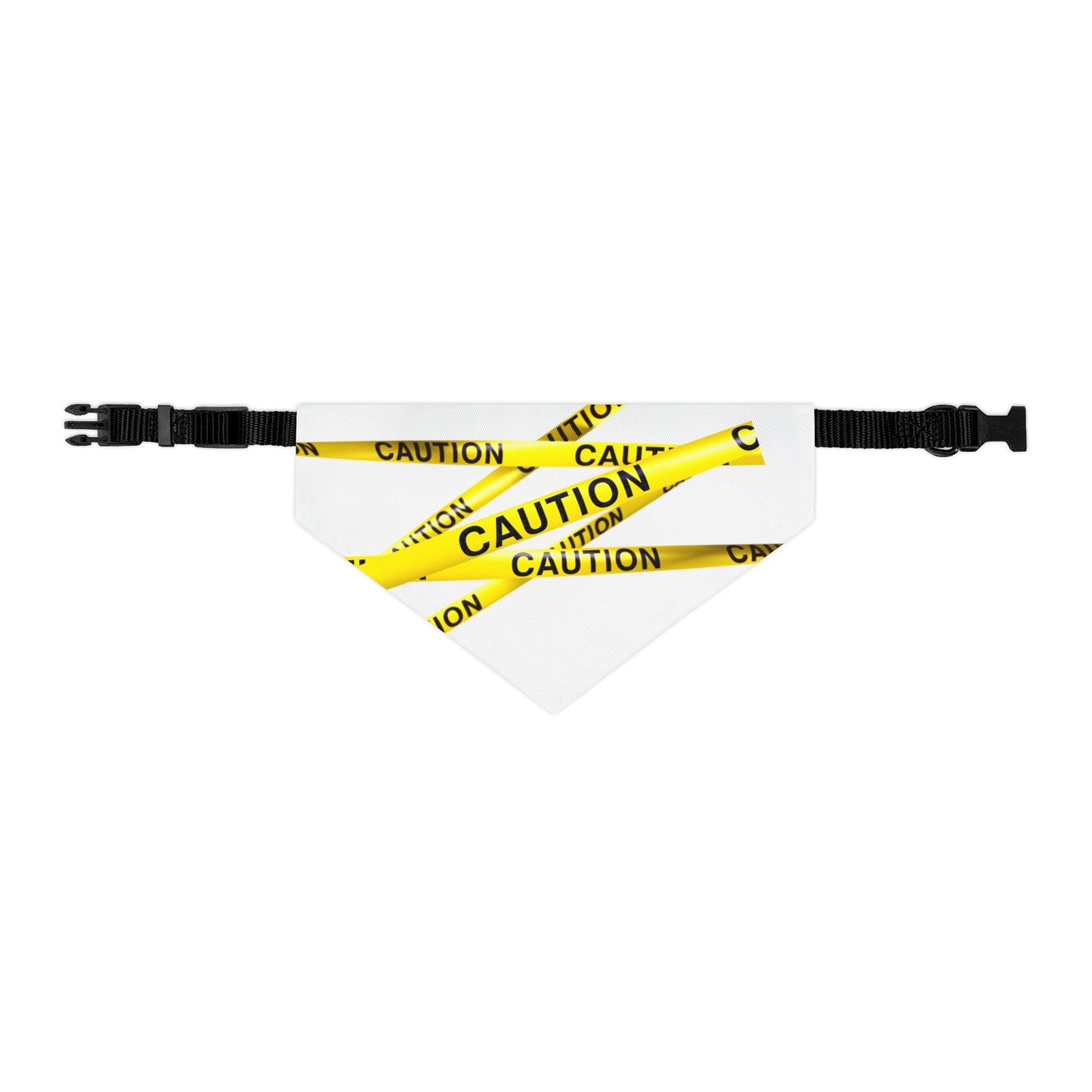 Caution Pet Bandana Collar, Safety Dog Bandana, Reflective Pet Collar, Safety Dog Bandana, Dog Safety Accessory, Pet Visibility Gear