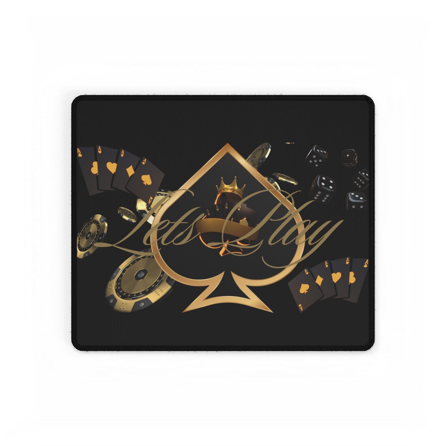 Lets Play Poker Desk Mat, Vibrant Colors, Non-Slip Base, Smooth Surface, 3 Sizes Available, Student Desk Mat, Professional Desk Mat, Gamer Desk Mat