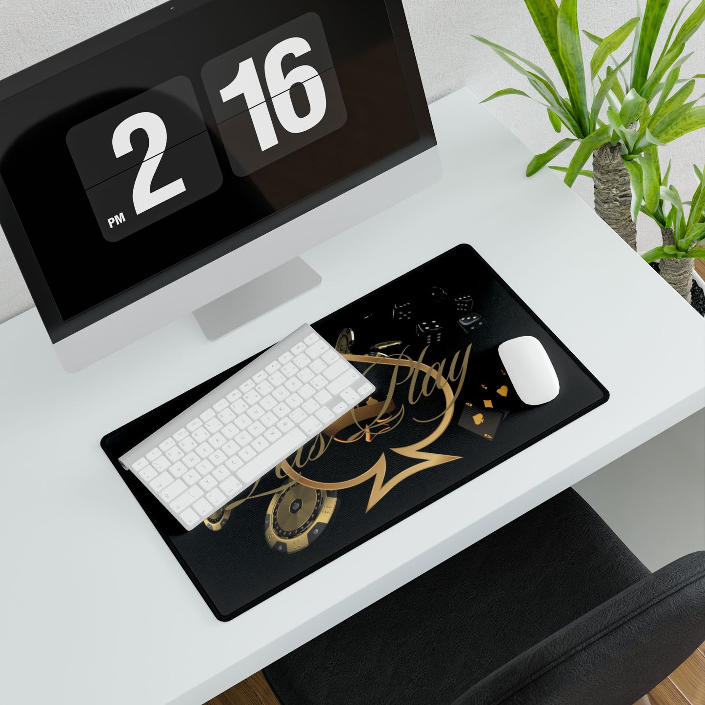Casino Night Players Club Desk Mat Non-Slip Base Smooth Surface 3 Sizes Available