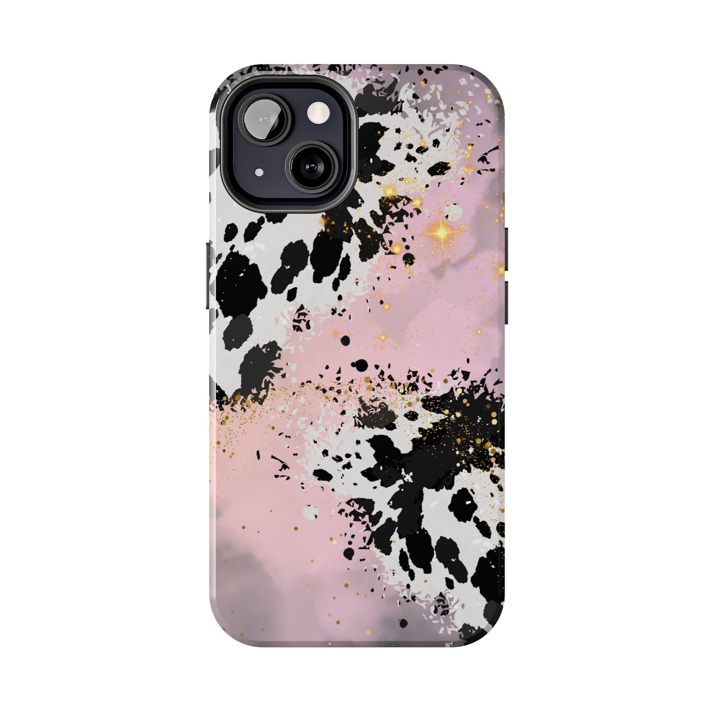 Pink Cow Print Tough Phone Case, Cute and Durable Phone Cover, Cute Phone Cover, Gift For Her, Phone Protection, Stylish Phone Accessory, Animal Print Phone Case, Cow Print Accessories