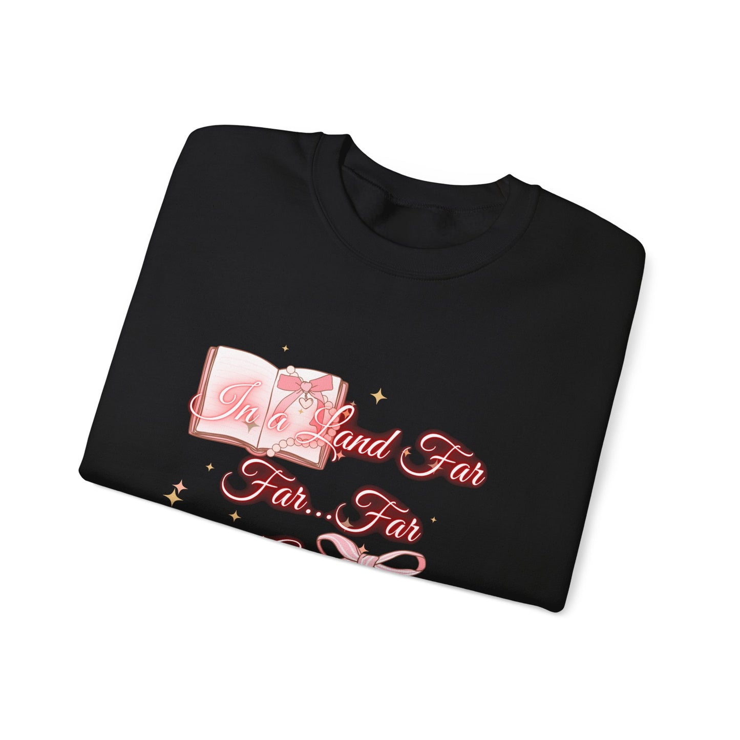 Far Away Fairytales Unisex Heavy Blend™ Crewneck Sweatshirt, Cozy Winter Wear, Fairytales Clothing, Storybook Fashion, Gift For Book Lovers