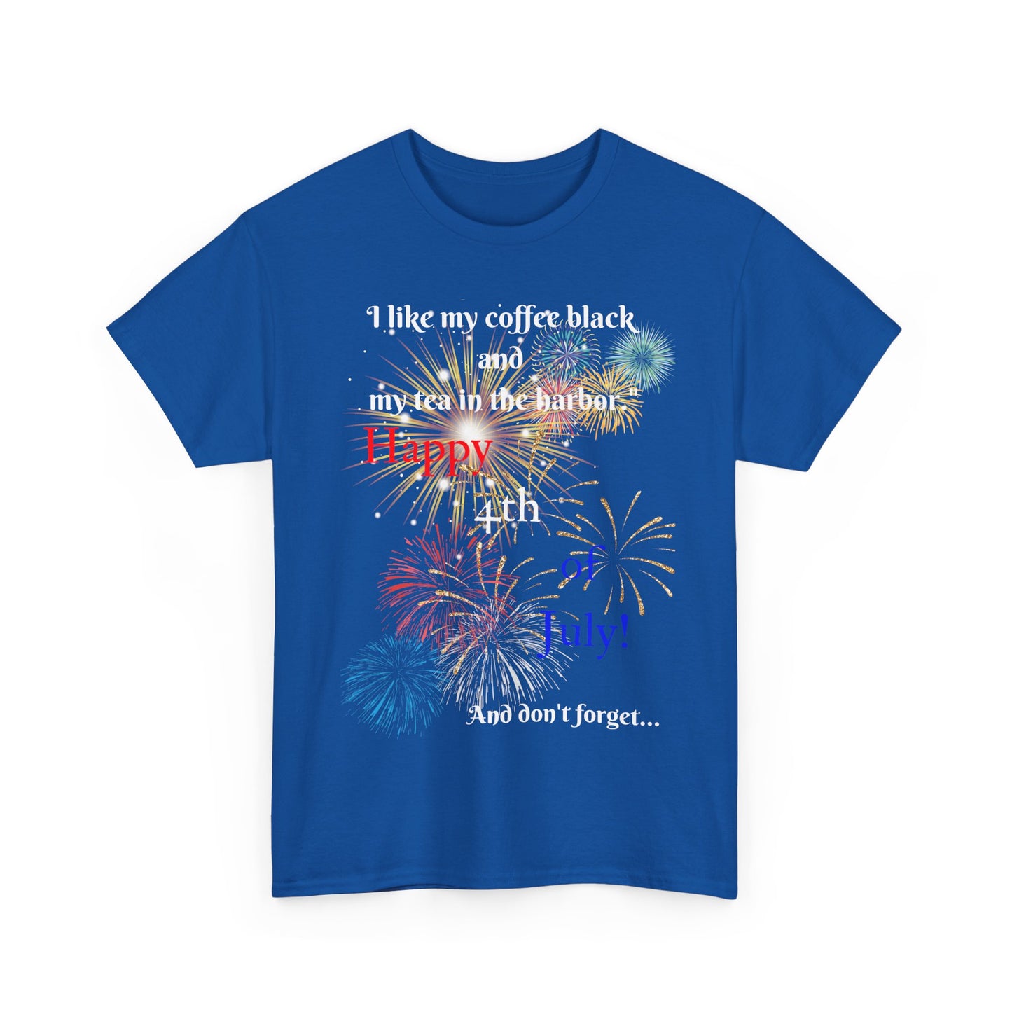 Coffee vs Tea and Liberty Unisex Shirt, Patriotic Celebration Apparel, Family Heavy Cotton Tee