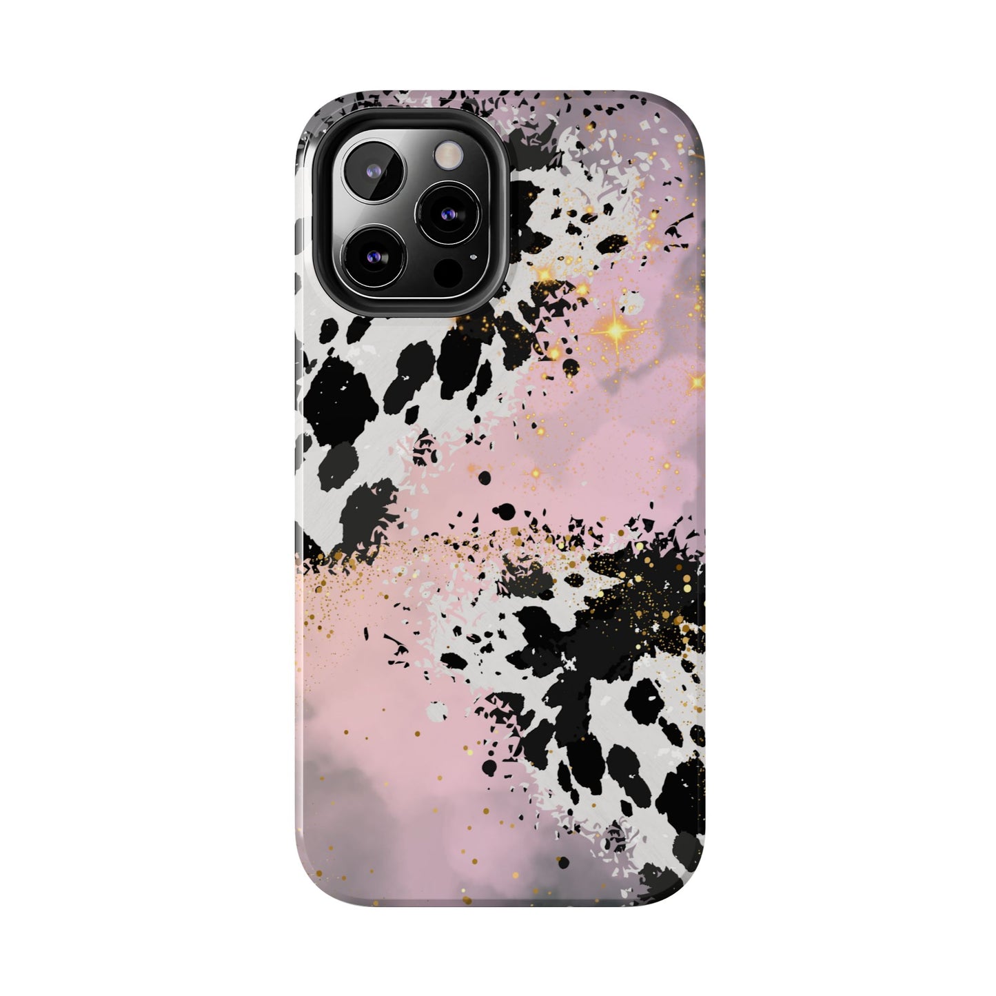 Pink Cow Print Tough Phone Case, Cute and Durable Phone Cover, Cute Phone Cover, Gift For Her, Phone Protection, Stylish Phone Accessory, Animal Print Phone Case, Cow Print Accessories
