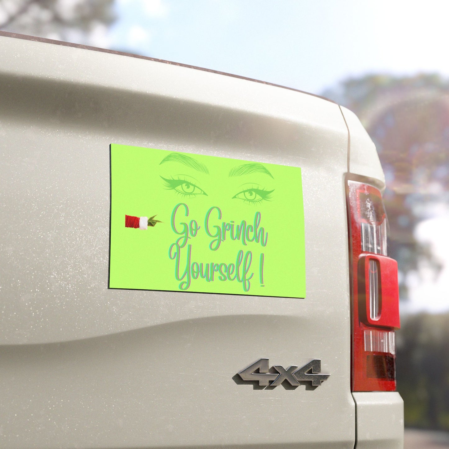 Funny Christmas Car Magnets - Go Grinch Yourself, Holiday Car Decor, Grinchy Xmas Car Magnet, Vehicle Accessories, Whimsical Gift for