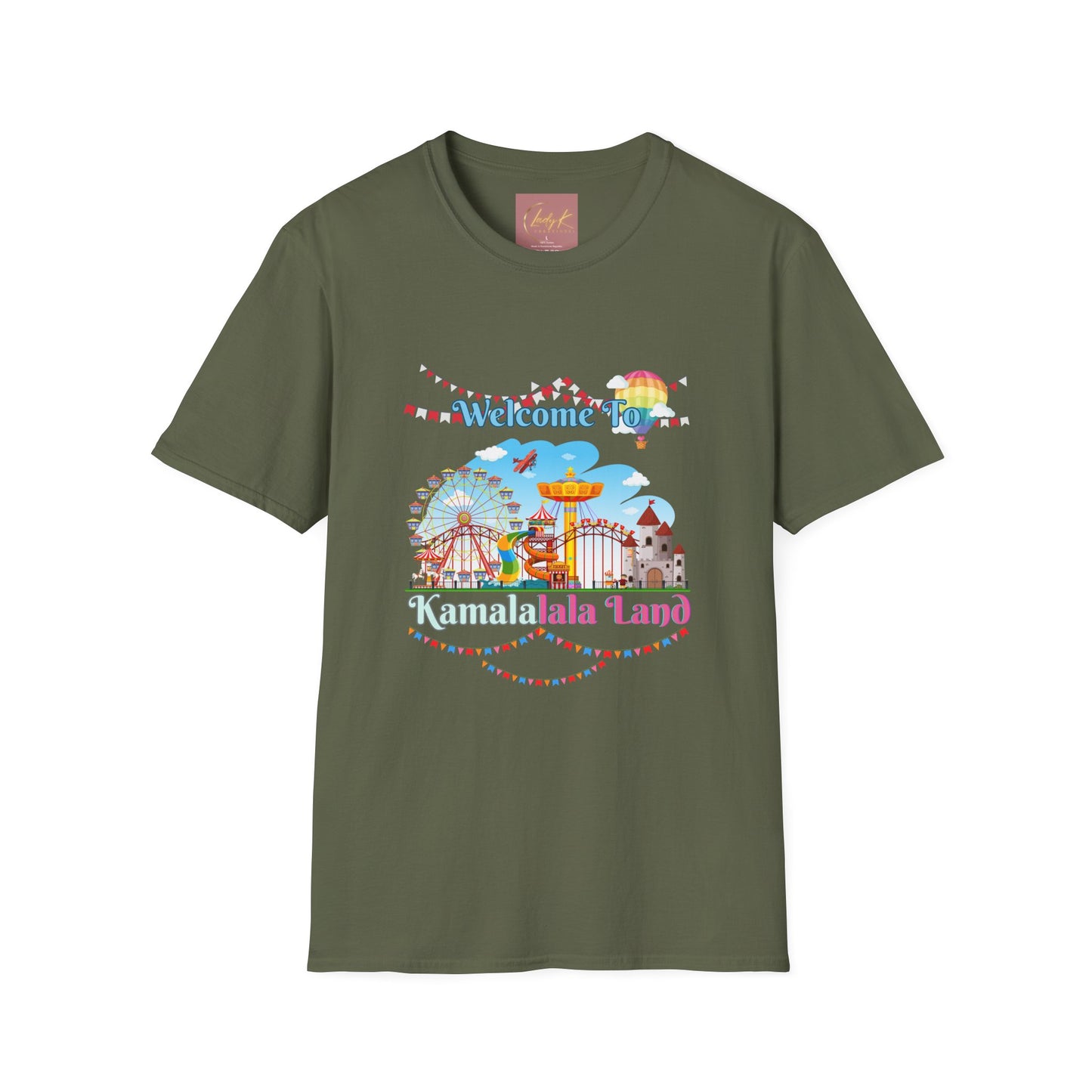 Kamala lalaland Unisex Soft-style T-shirt, Presidential Candidate Unisex Softstyle T-Shirt, Election 2024, Election Season, USA Politics, Equality Shirt