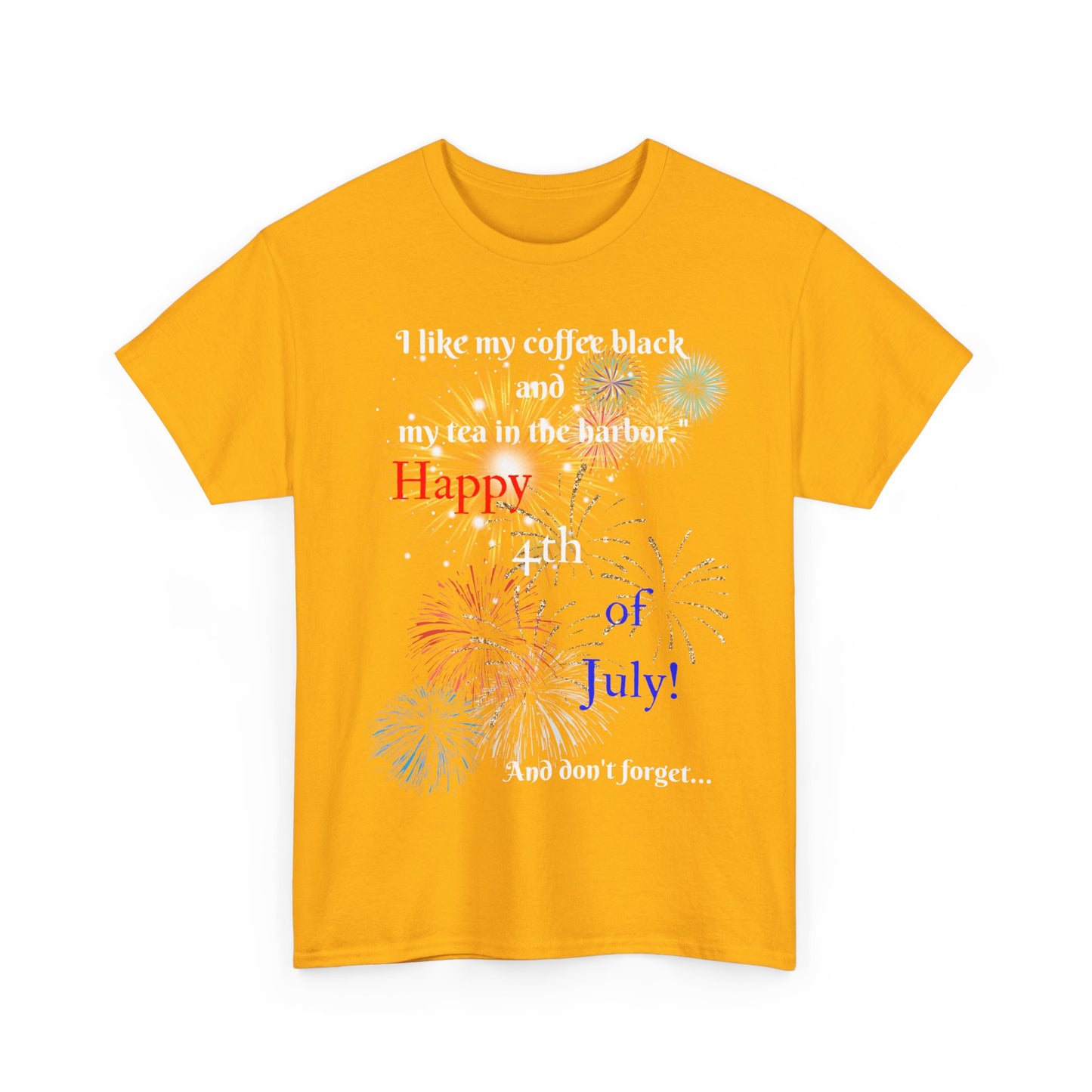 Coffee vs Tea and Liberty Unisex Shirt, Patriotic Celebration Apparel, Family Heavy Cotton Tee