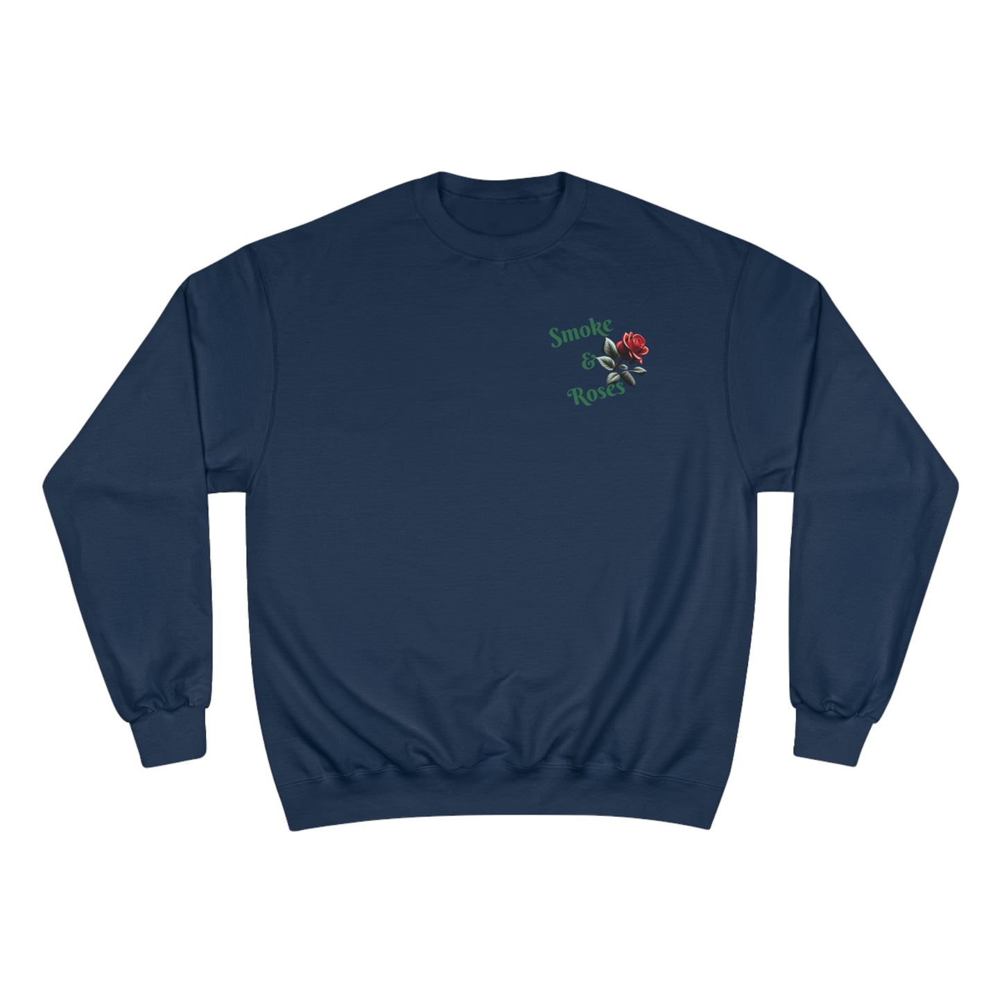 Smoke & Roses Champion Sweatshirt, Vintage Inspired Streetwear, Graphic Sweatshirt, Urban Fashion, Winter Fashion, Fall Clothing, Retro Clothing, Gift For Her, Holiday Gift, Gift For Him