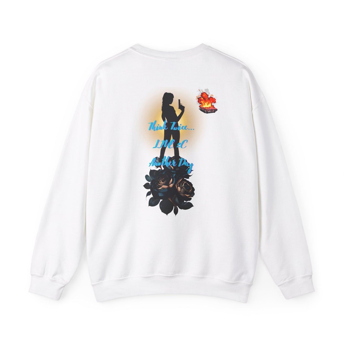 Pistol Whipped Unisex Heavy Blend Crewneck Sweatshirt, Trendy Streetwear Fashion, Street Style, Graphic Sweatshirt, Streetwear Fashion