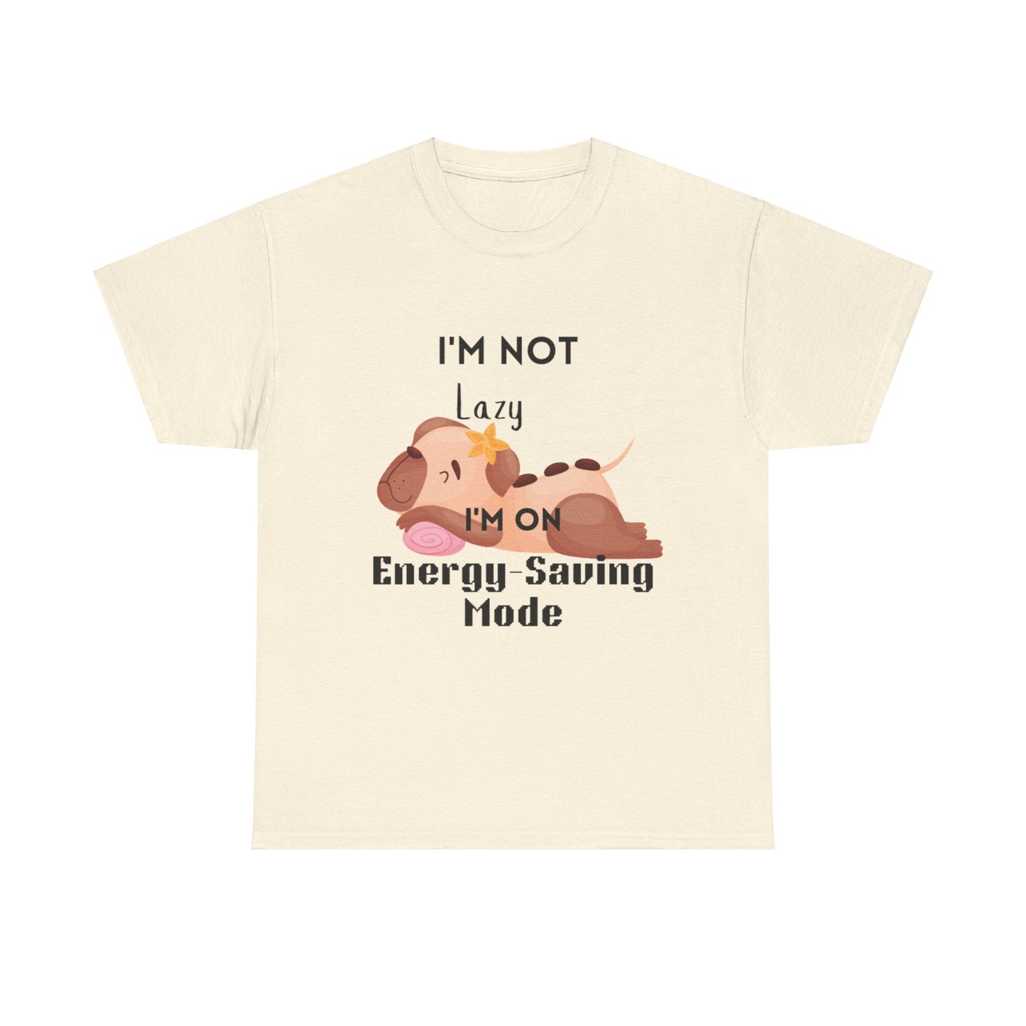 Energy Saving Unisex Heavy Cotton Tee, R & R Funny Dog Lover Shirt, Funny Dog Shirt, Dog Lover Gift, Puppy Graphic Tee