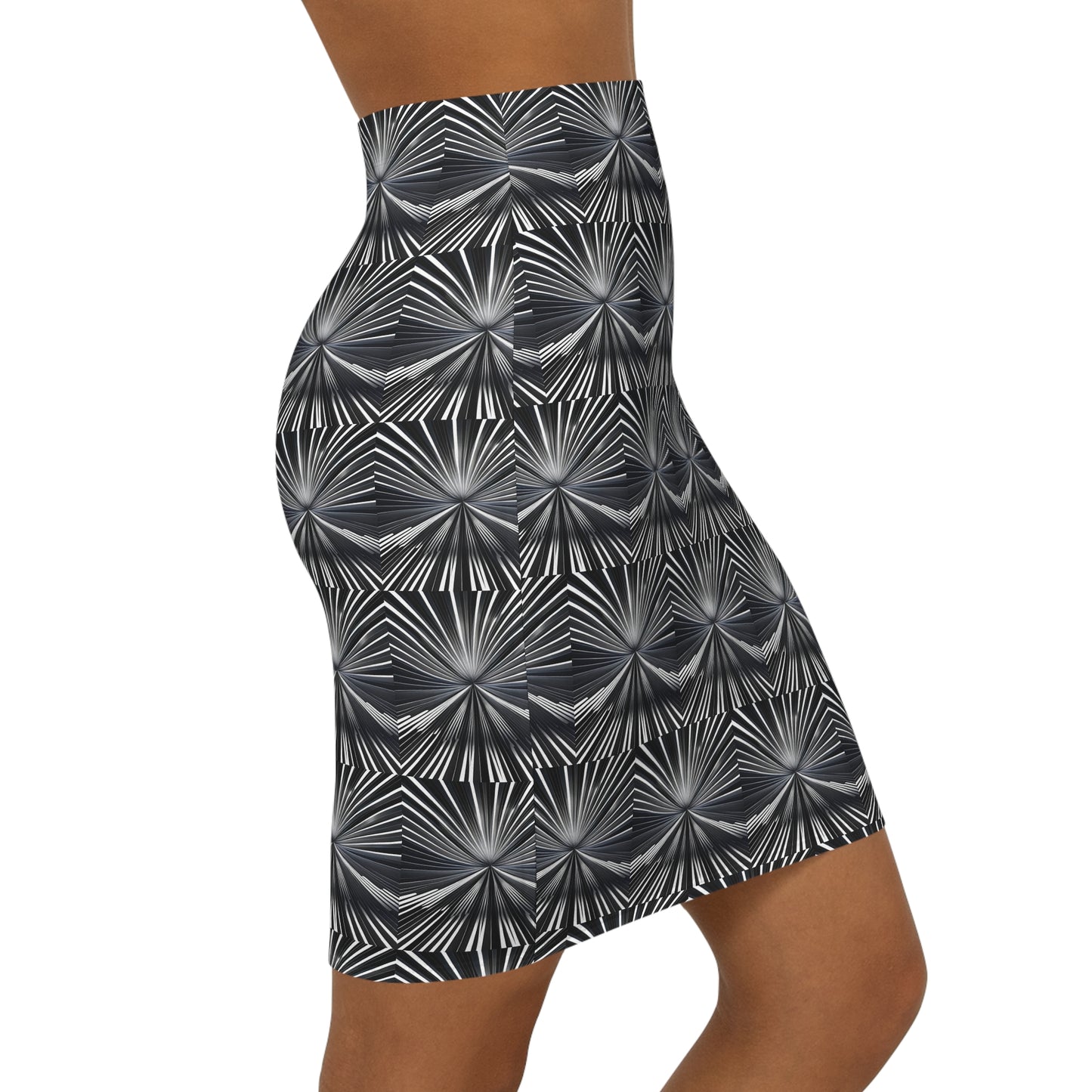 Women's Mid-Waist Pencil Skirt (AOP)
