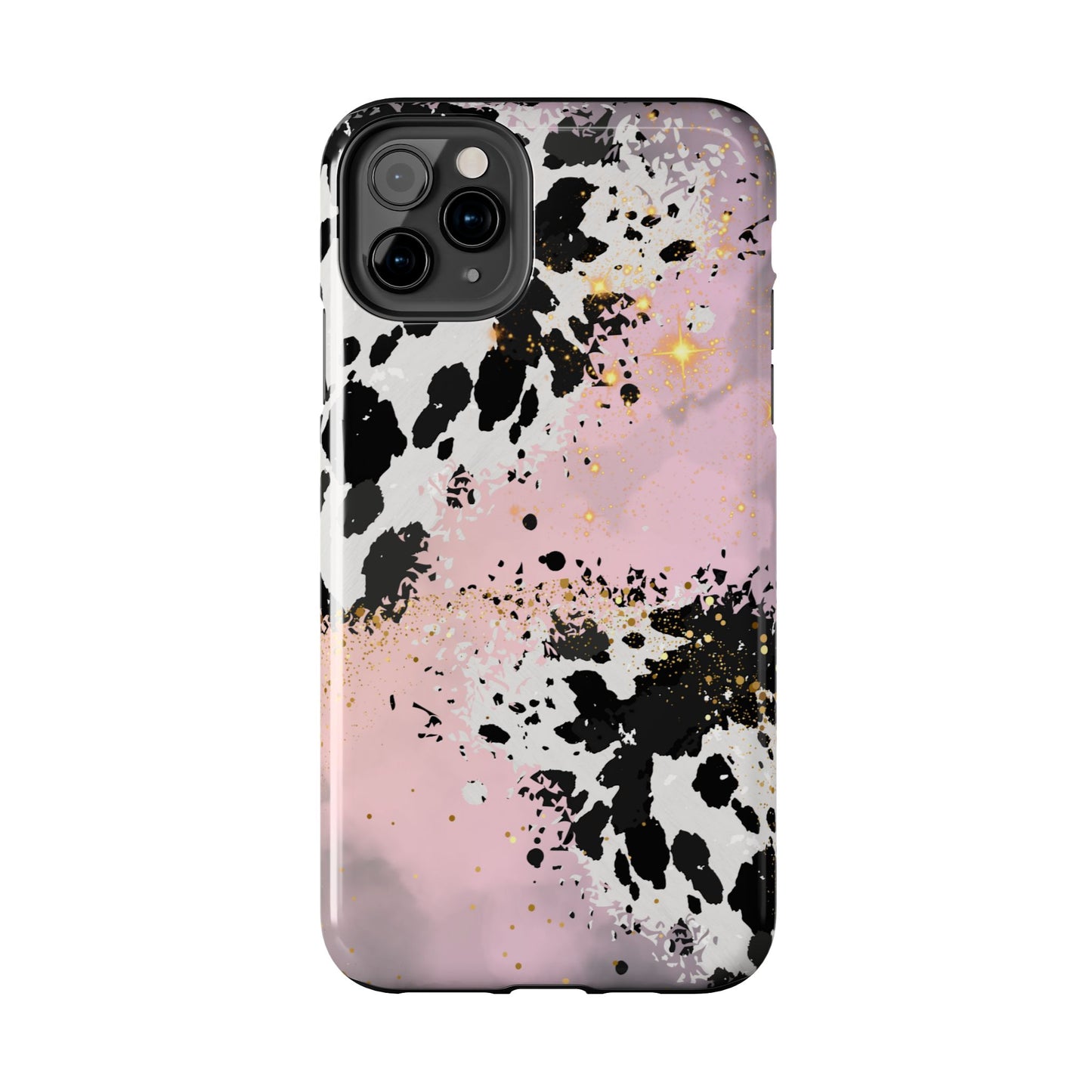 Pink Cow Print Tough Phone Case, Cute and Durable Phone Cover, Cute Phone Cover, Gift For Her, Phone Protection, Stylish Phone Accessory, Animal Print Phone Case, Cow Print Accessories