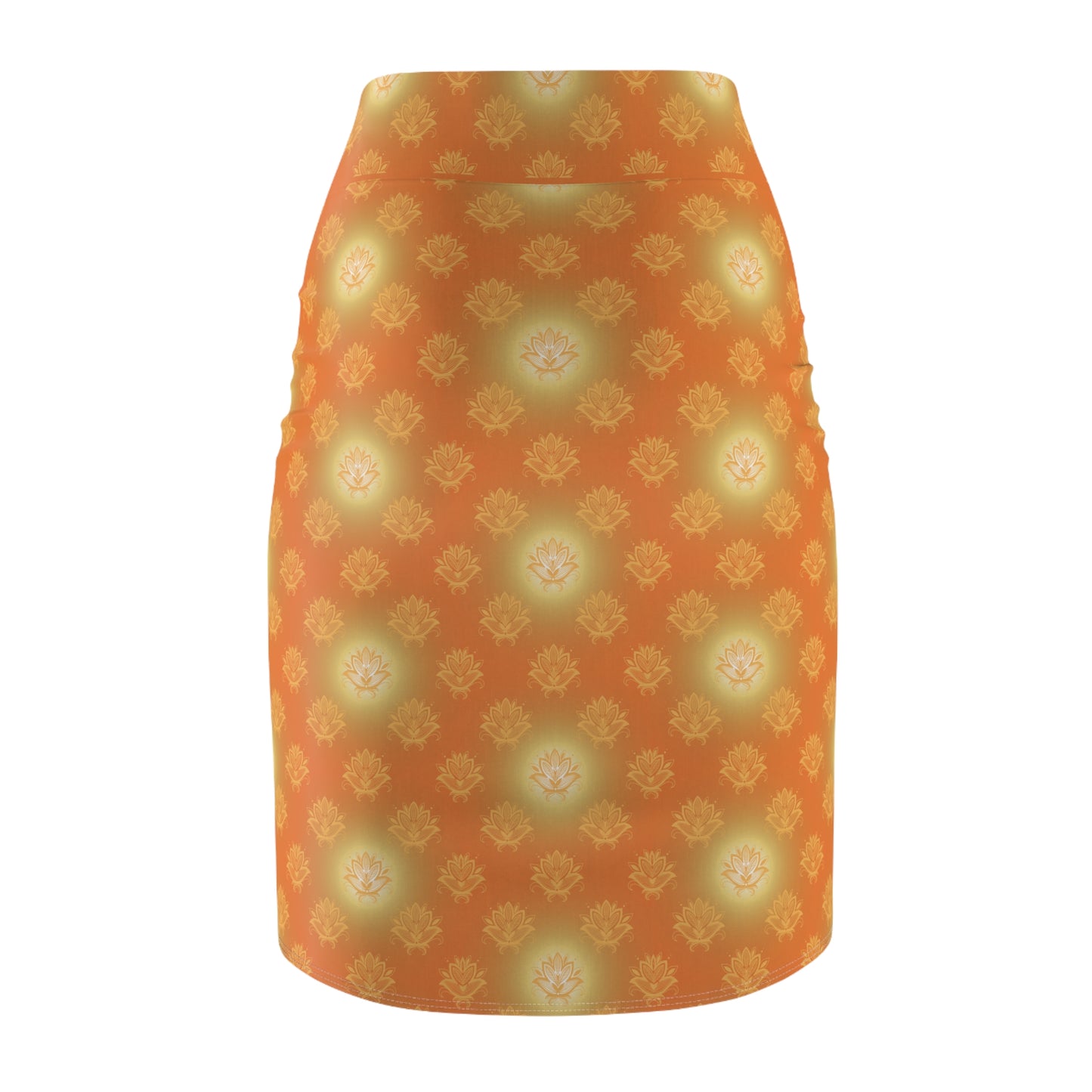 Lotus Horizon Sari Saree Inspired Women's Pencil Skirt, Office Wear