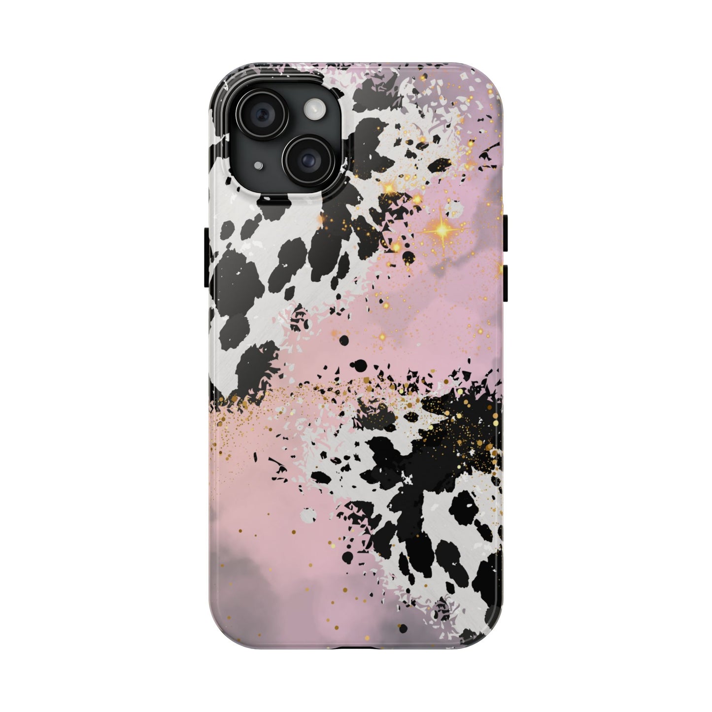 Pink Cow Print Tough Phone Case, Cute and Durable Phone Cover, Cute Phone Cover, Gift For Her, Phone Protection, Stylish Phone Accessory, Animal Print Phone Case, Cow Print Accessories