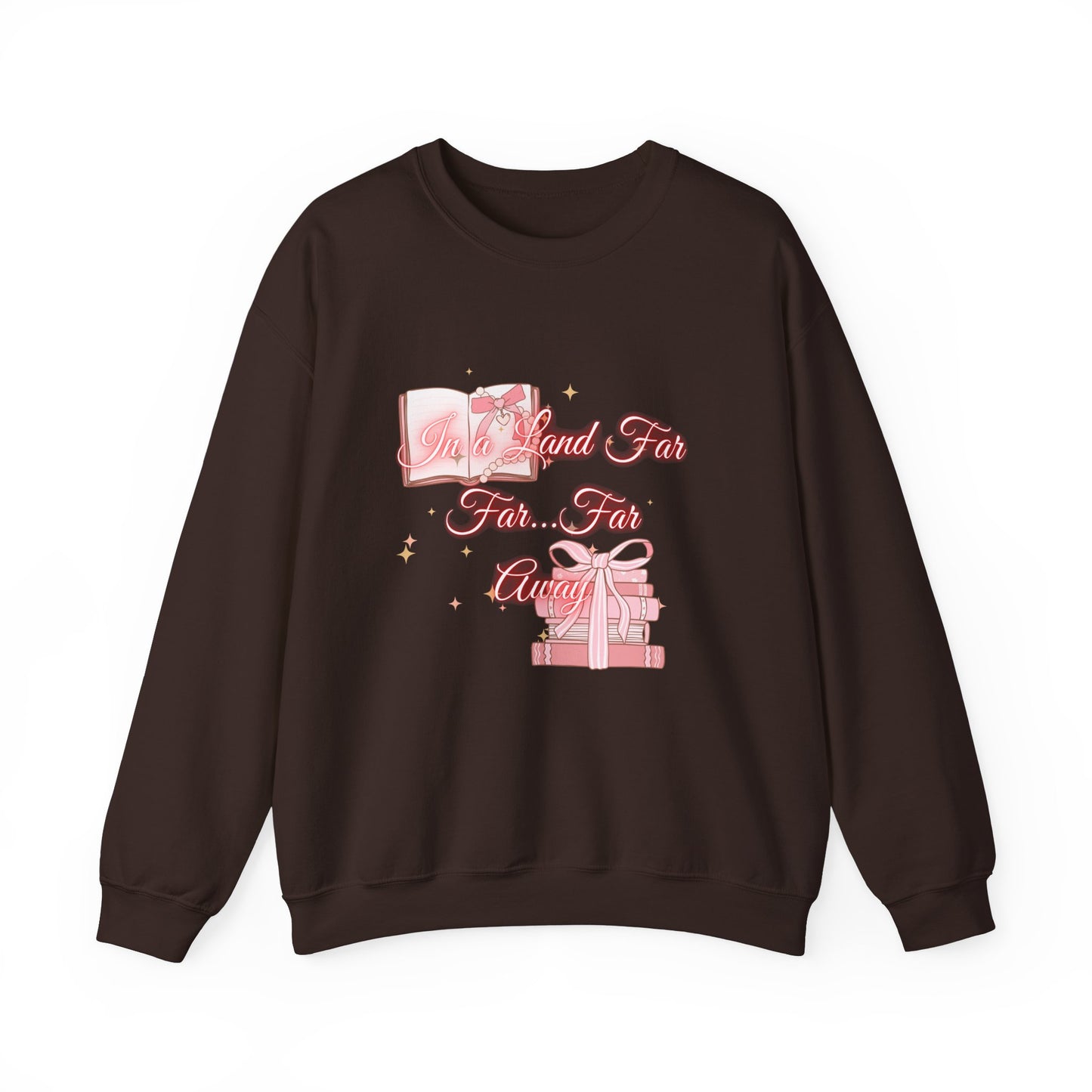 Far Away Fairytales Unisex Heavy Blend™ Crewneck Sweatshirt, Cozy Winter Wear, Fairytales Clothing, Storybook Fashion, Gift For Book Lovers