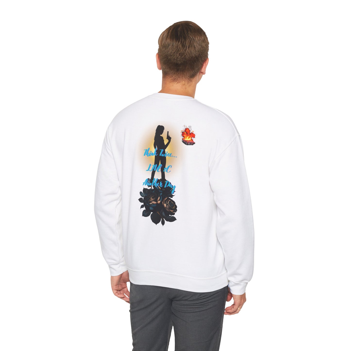 Pistol Whipped Unisex Heavy Blend Crewneck Sweatshirt, Trendy Streetwear Fashion, Street Style, Graphic Sweatshirt, Streetwear Fashion