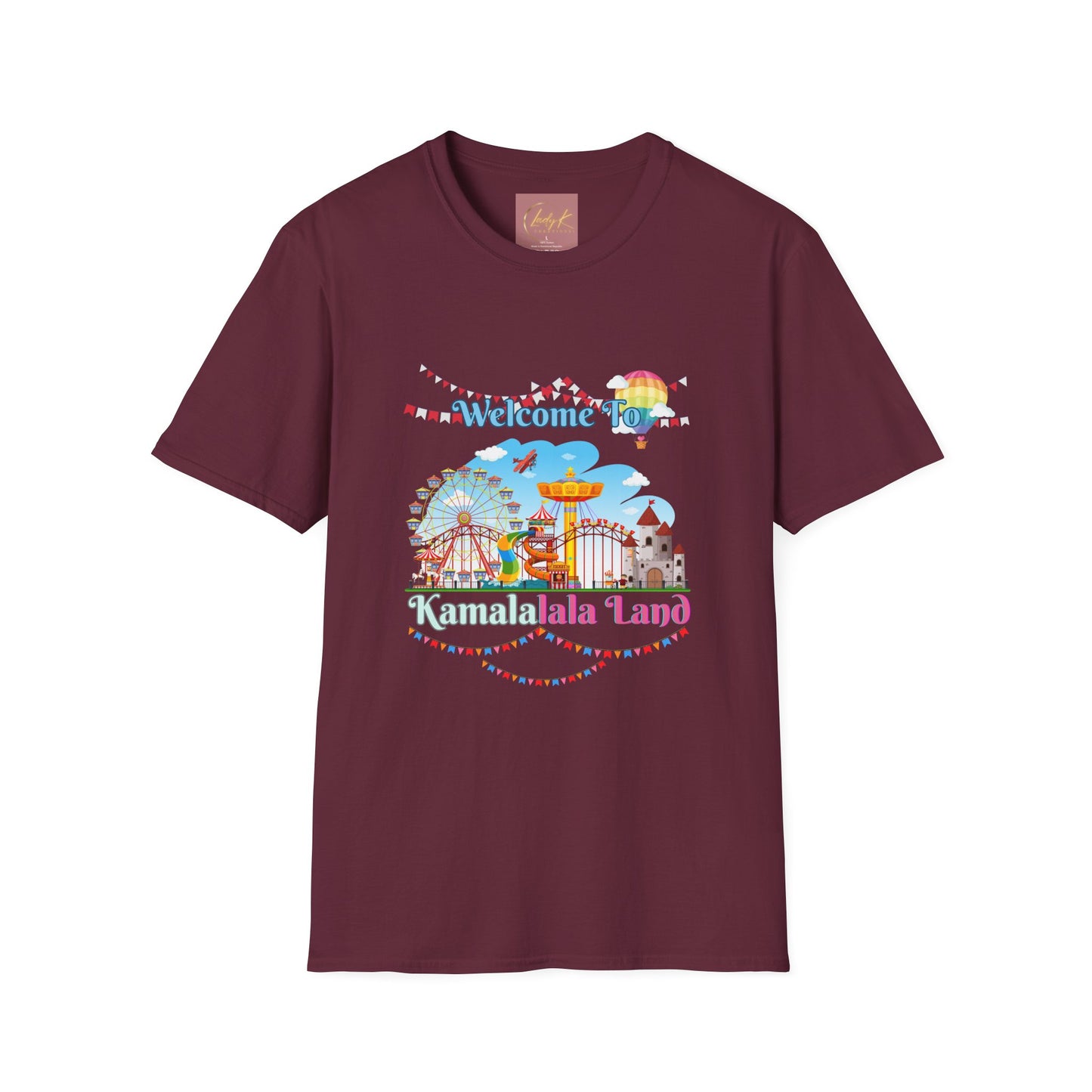 Kamala lalaland Unisex Soft-style T-shirt, Presidential Candidate Unisex Softstyle T-Shirt, Election 2024, Election Season, USA Politics, Equality Shirt