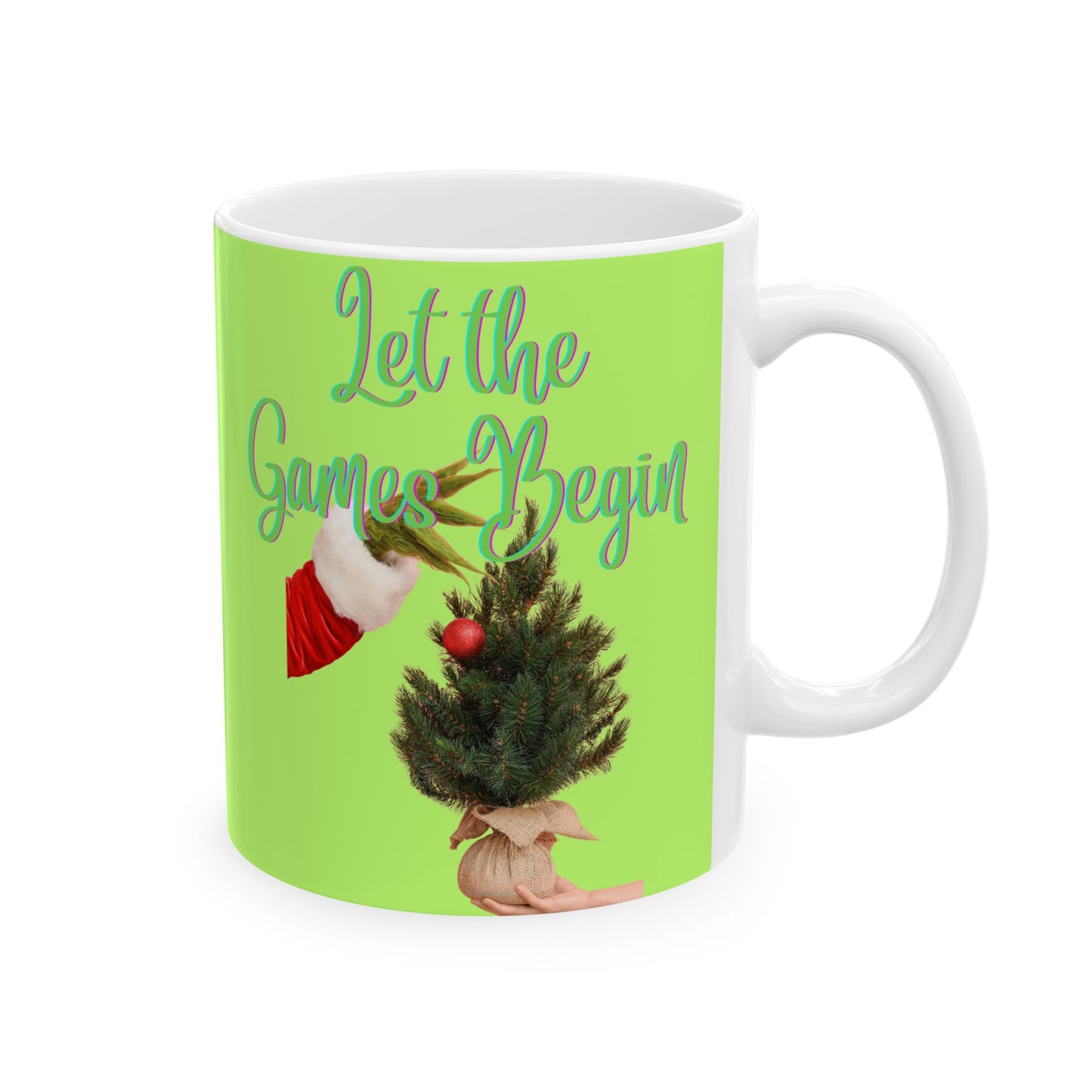 Grinch Games Ceramic Mug 11oz, 15oz - Christmas Coffee Cup, Holiday Tea Mug