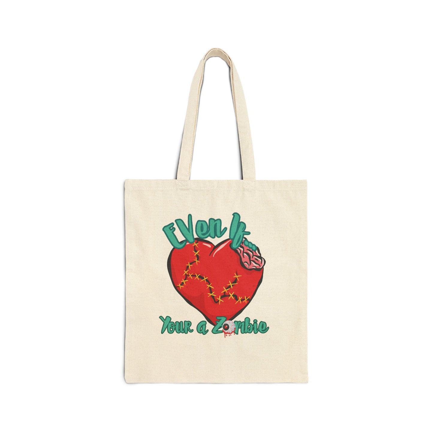 Stay Calm Zombie Bookworms Fall Halloween Cotton Canvas Tote Bag, Unique Trick Or Treat Bag, Halloween Party Favor, Zombie Lover Gift, Spooky Tote Bag