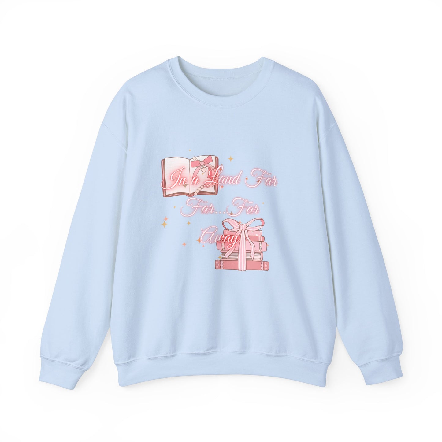 Far Away Fairytales Unisex Heavy Blend™ Crewneck Sweatshirt, Cozy Winter Wear, Fairytales Clothing, Storybook Fashion, Gift For Book Lovers