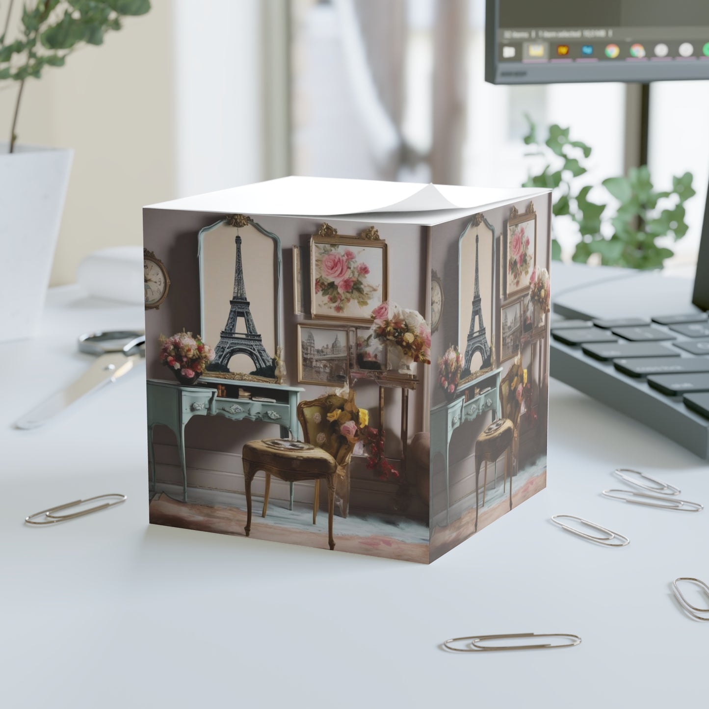 Paris Cityscape Inspired - Note Cube