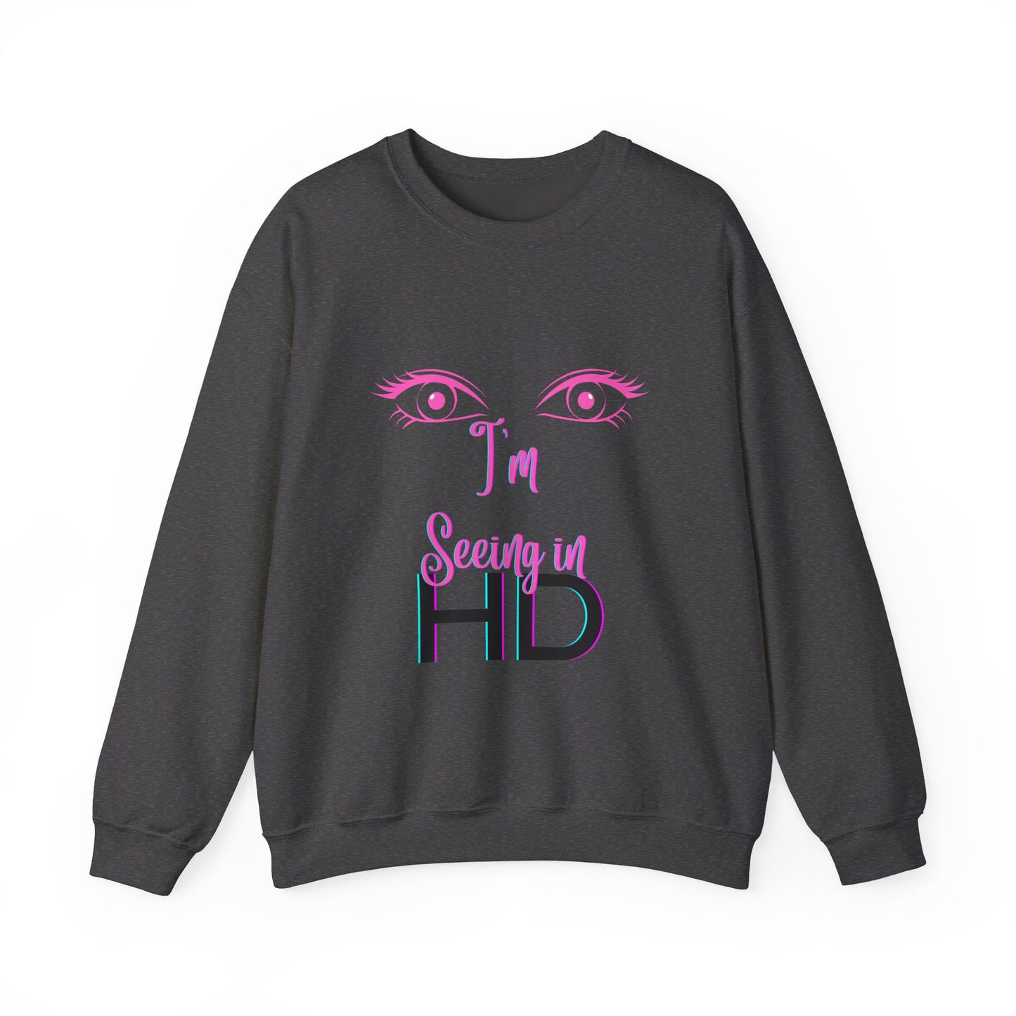 Seeing in HD Espresso Unisex Heavy Blend™ Crewneck Sweatshirt