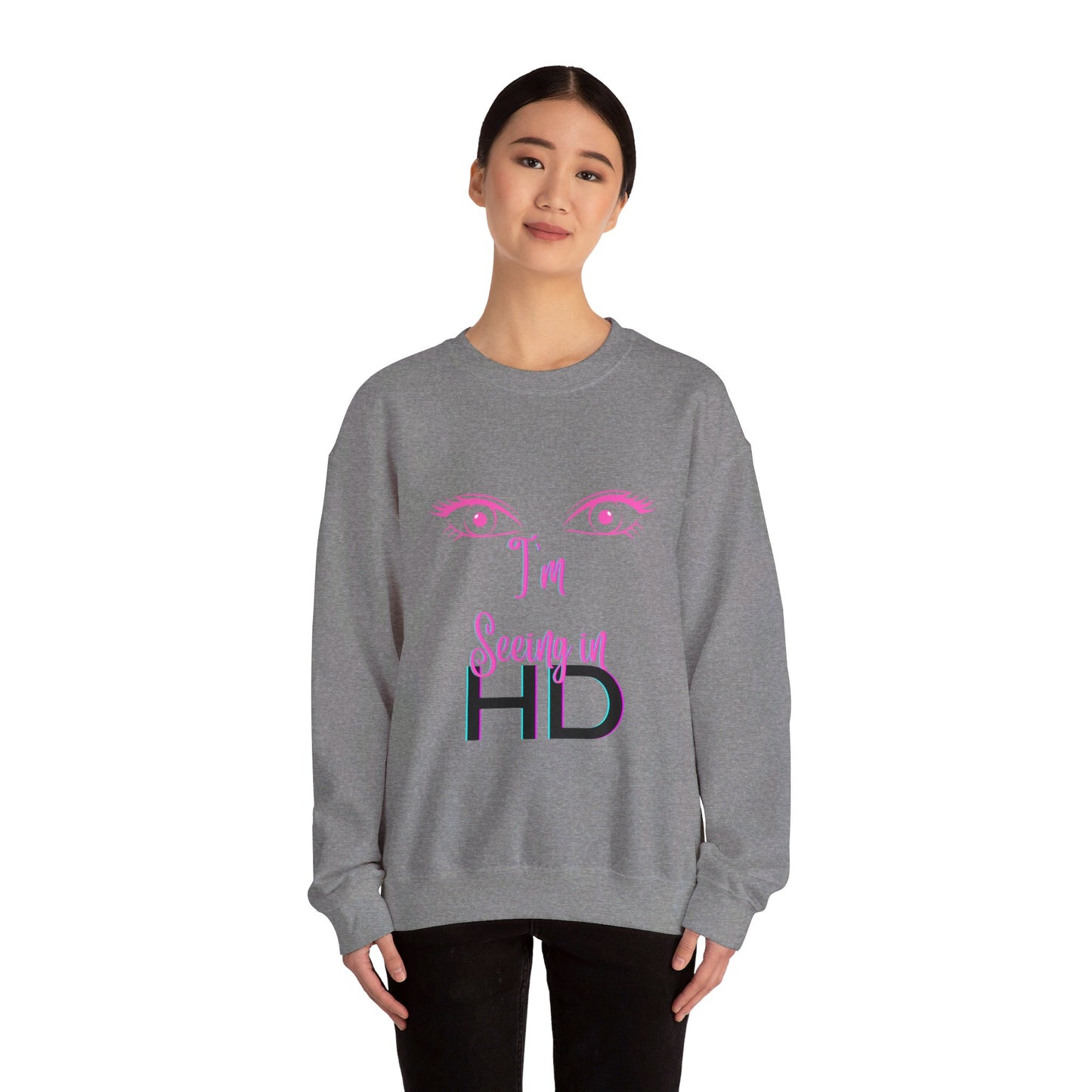 Seeing in HD Espresso Unisex Heavy Blend™ Crewneck Sweatshirt