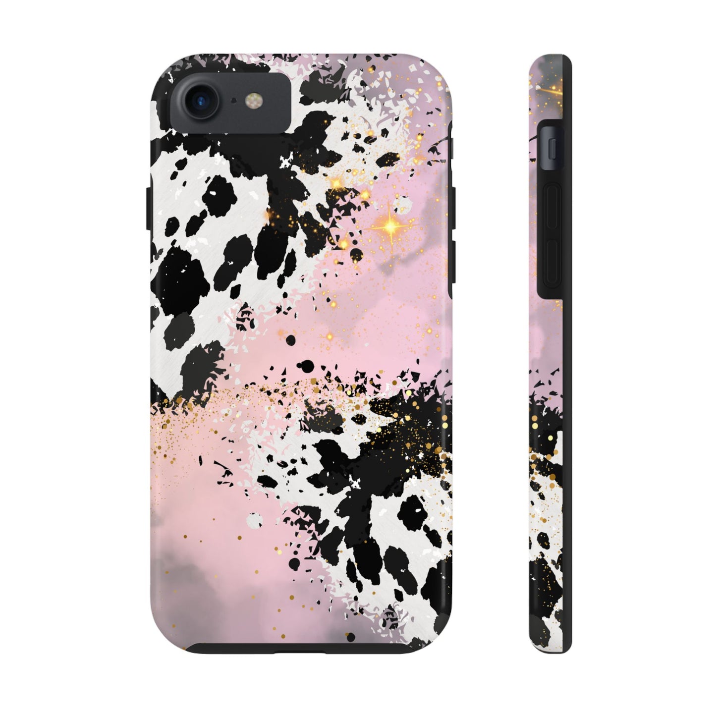 Pink Cow Print Tough Phone Case, Cute and Durable Phone Cover, Cute Phone Cover, Gift For Her, Phone Protection, Stylish Phone Accessory, Animal Print Phone Case, Cow Print Accessories