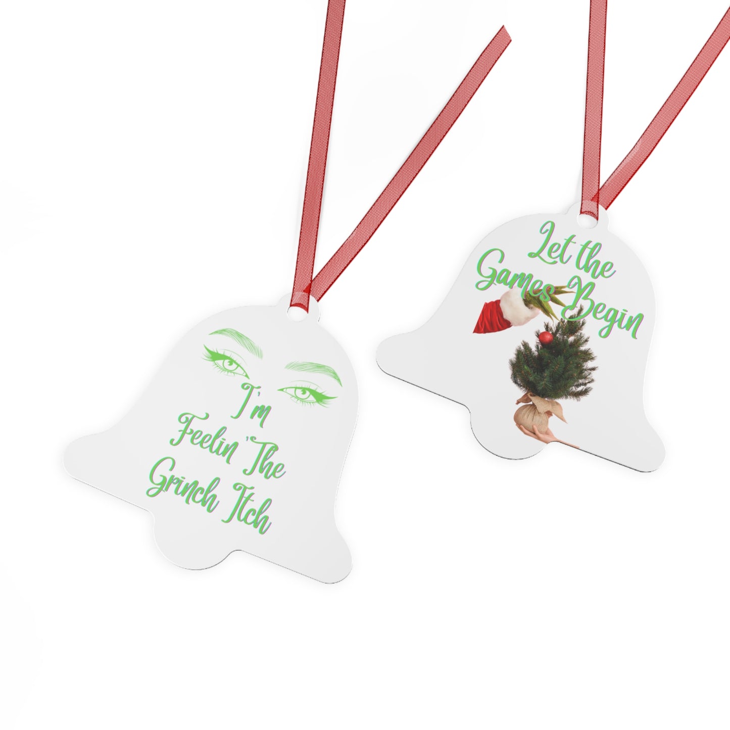 Grinch Itch Metal Ornaments - Perfect Gift for Christmas, Holiday Season, Festive Home Decor, Funny Christmas Ornament, Quirky Decoration