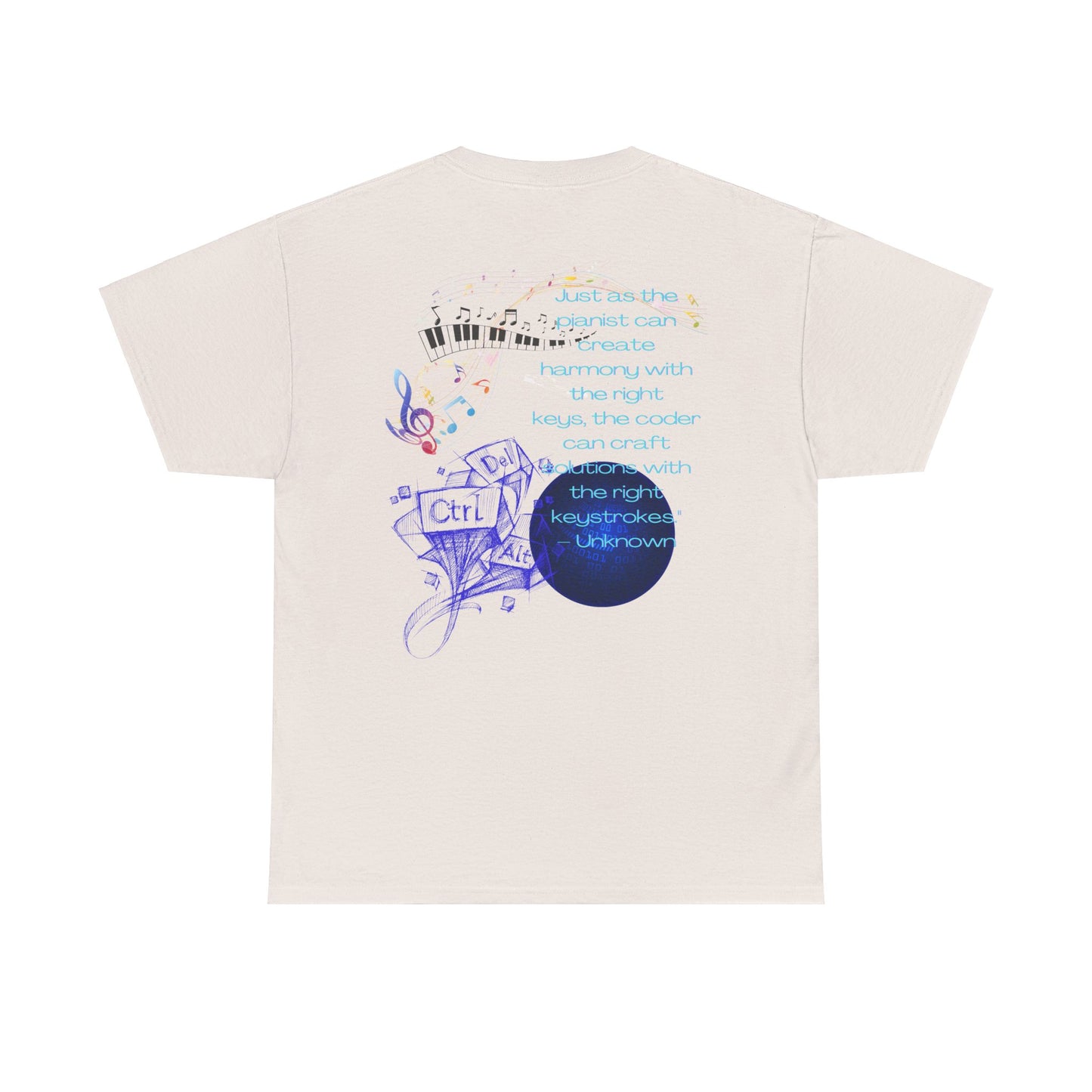 The Right Keys Unisex Tee, Pianist and Coder Gift, Music and Tech Lover Shirt, Programmer and Musician Top, Keyboardist