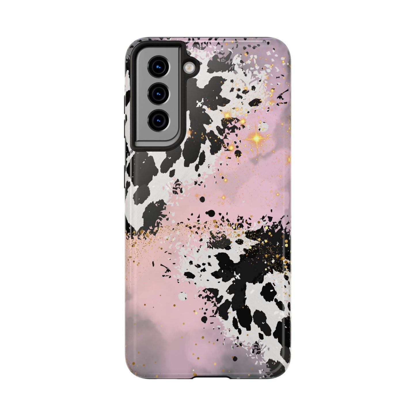 Pink Cow Print Tough Phone Case, Cute and Durable Phone Cover, Cute Phone Cover, Gift For Her, Phone Protection, Stylish Phone Accessory, Animal Print Phone Case, Cow Print Accessories