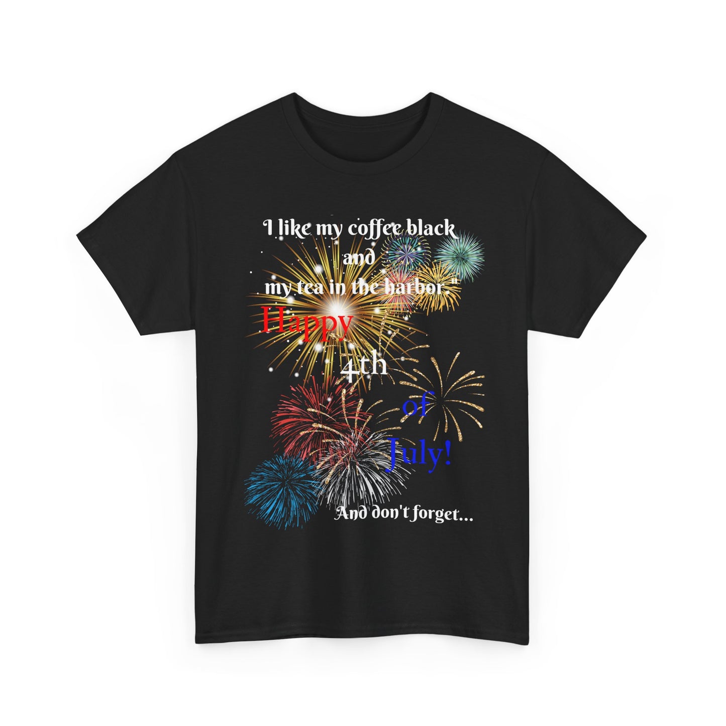 Coffee vs Tea and Liberty Unisex Shirt, Patriotic Celebration Apparel, Family Heavy Cotton Tee