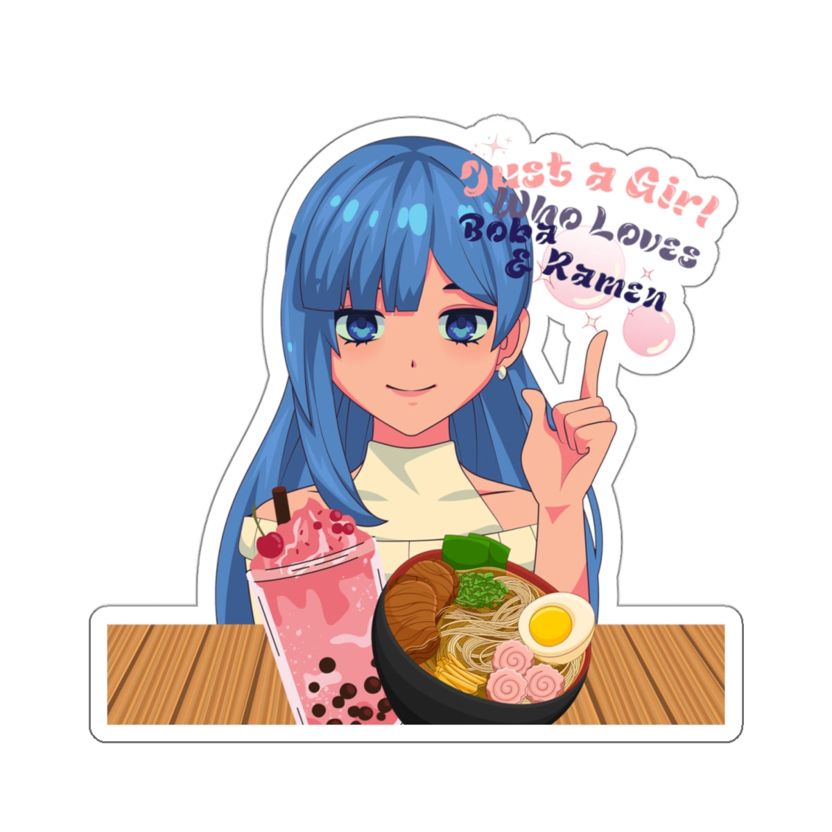 Boba Ramen Girl 2 Stickers