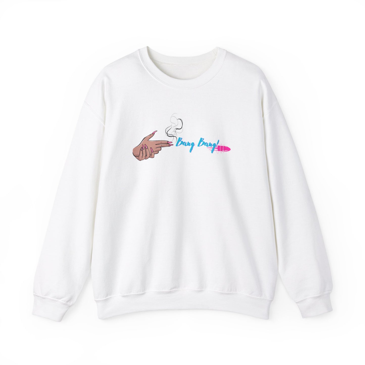 Pistol Whipped Unisex Heavy Blend Crewneck Sweatshirt, Trendy Streetwear Fashion, Street Style, Graphic Sweatshirt, Streetwear Fashion