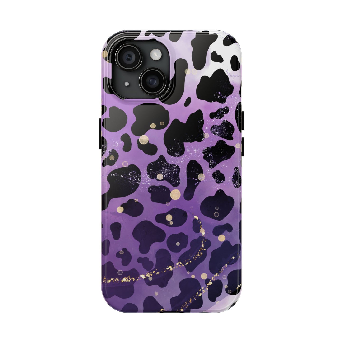 Shimmering Purple Cow Tough Phone Case, Unique Handmade Protective Cover, Cow Print Phone Case, Unique Phone Case, Gift For Her, Protective Phone Case, Gift For Cow Lover