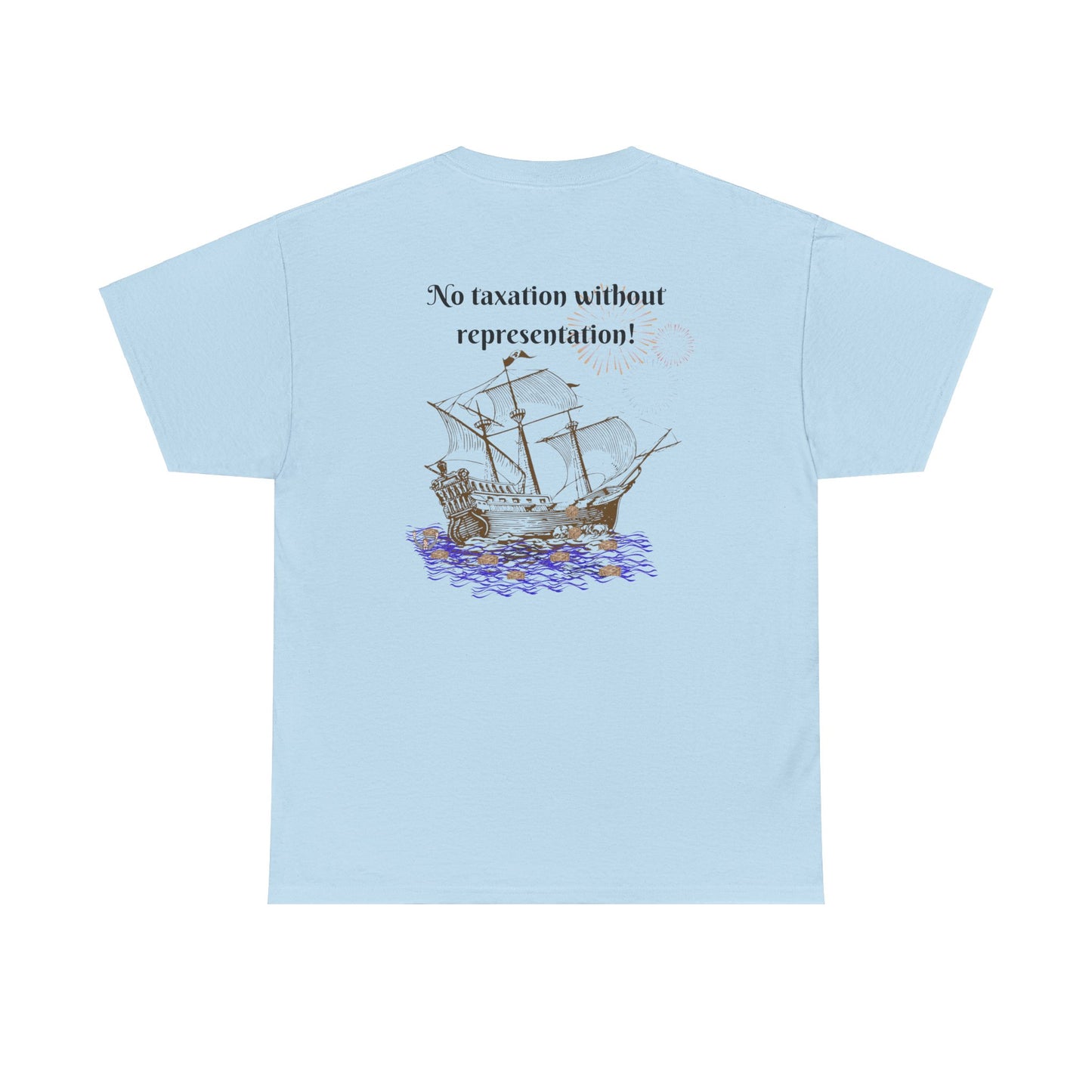 Coffee vs Tea and Liberty Unisex Shirt, Patriotic Celebration Apparel, Family Heavy Cotton Tee