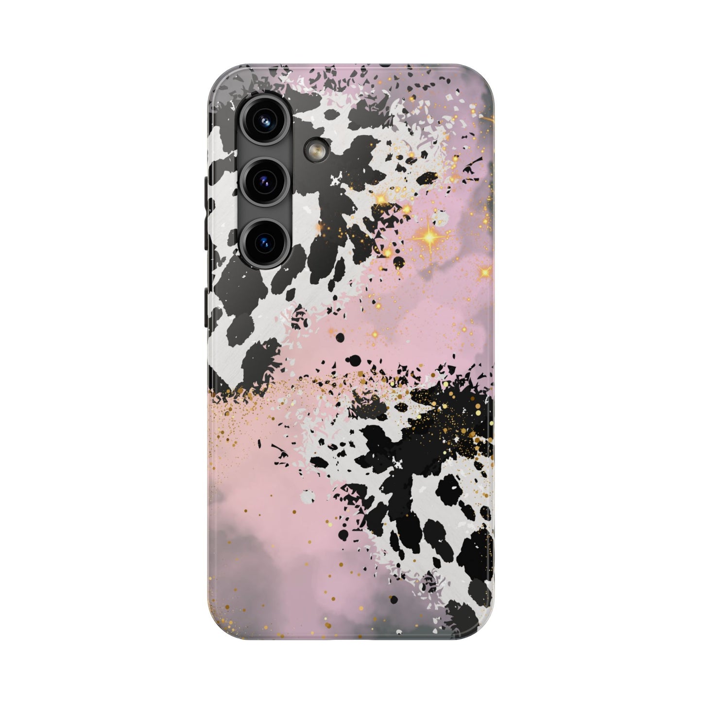 Pink Cow Print Tough Phone Case, Cute and Durable Phone Cover, Cute Phone Cover, Gift For Her, Phone Protection, Stylish Phone Accessory, Animal Print Phone Case, Cow Print Accessories