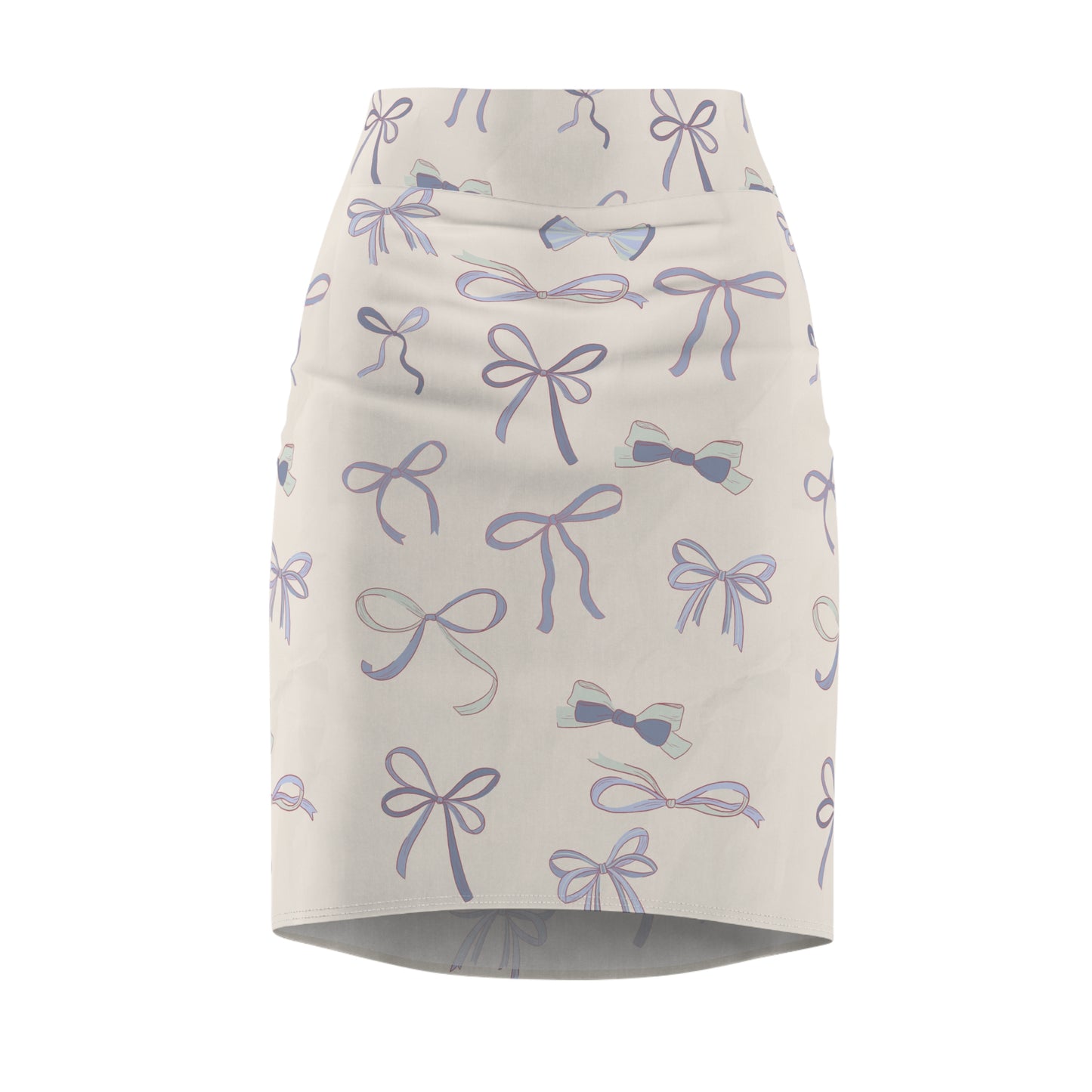 Blue Coquette Women's Pencil Skirt XS-2XL Artistic Skirt,