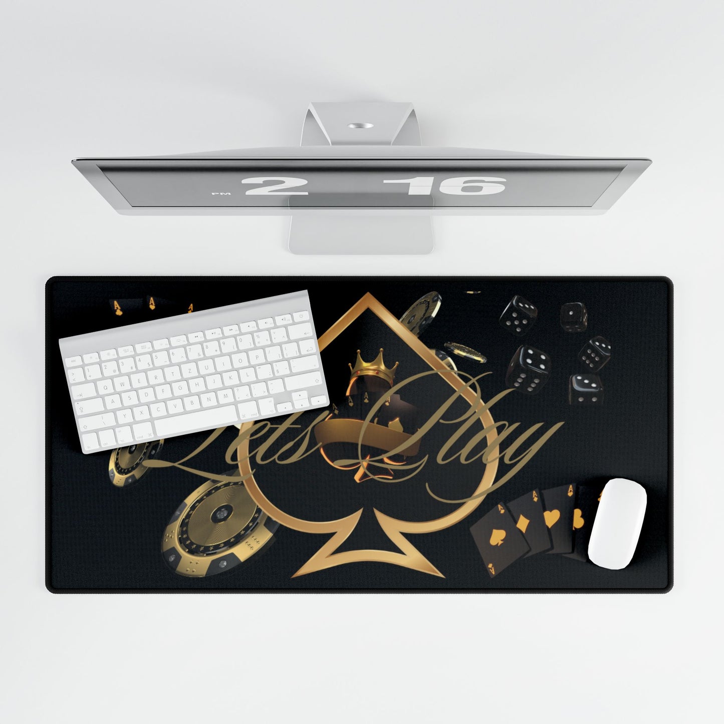 Casino Night Players Club Desk Mat Non-Slip Base Smooth Surface 3 Sizes Available