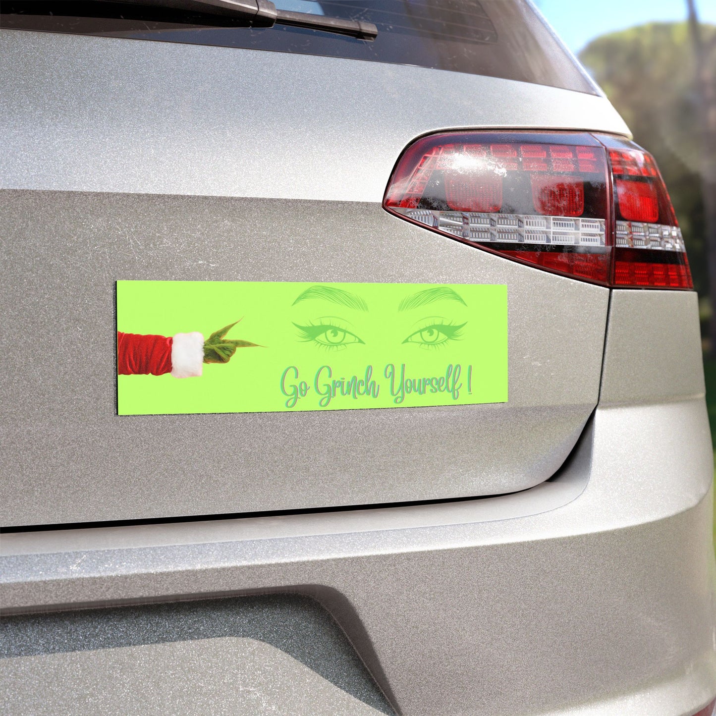 Funny Christmas Car Magnets - Go Grinch Yourself, Holiday Car Decor, Grinchy Xmas Car Magnet, Vehicle Accessories, Whimsical Gift for
