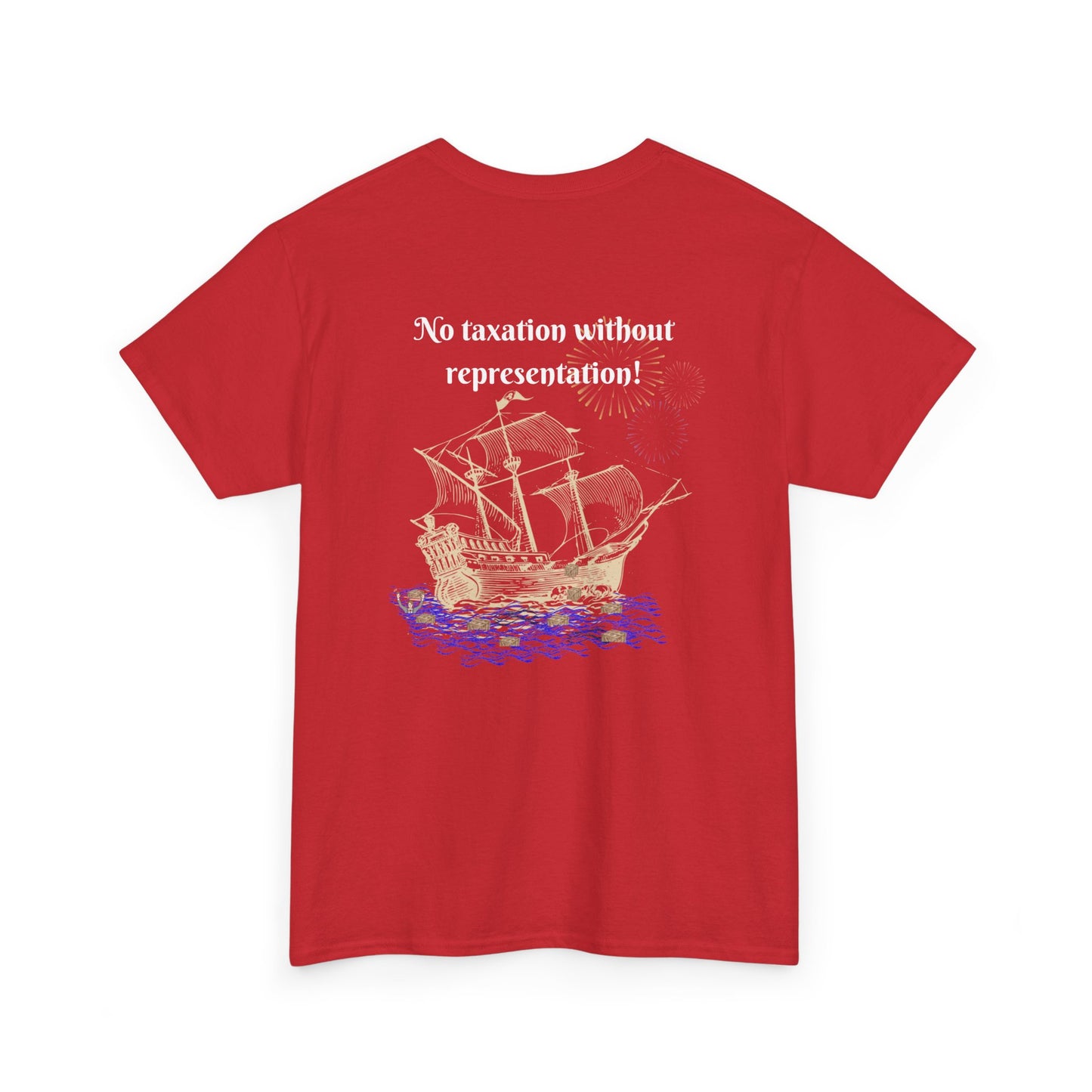 Coffee vs Tea and Liberty Unisex Shirt, Patriotic Celebration Apparel, Family Heavy Cotton Tee