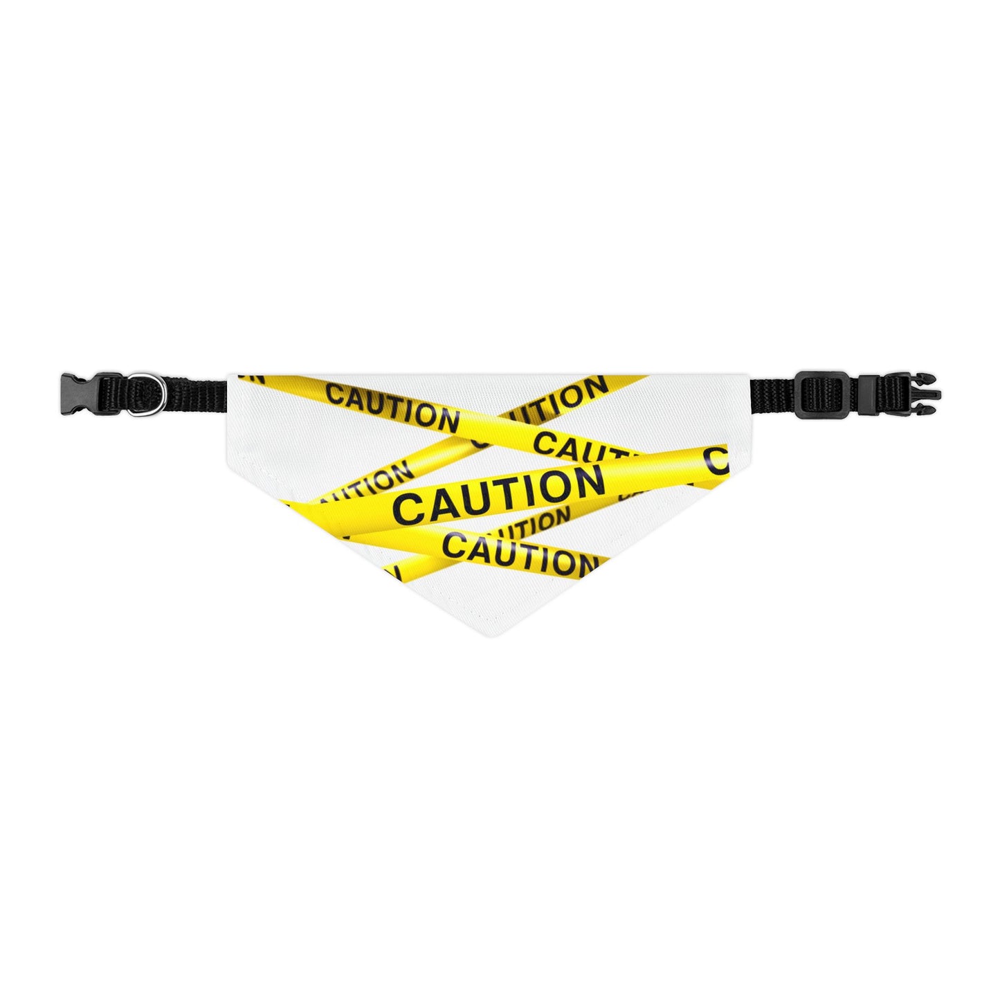 Caution Pet Bandana Collar, Safety Dog Bandana, Reflective Pet Collar, Safety Dog Bandana, Dog Safety Accessory, Pet Visibility Gear
