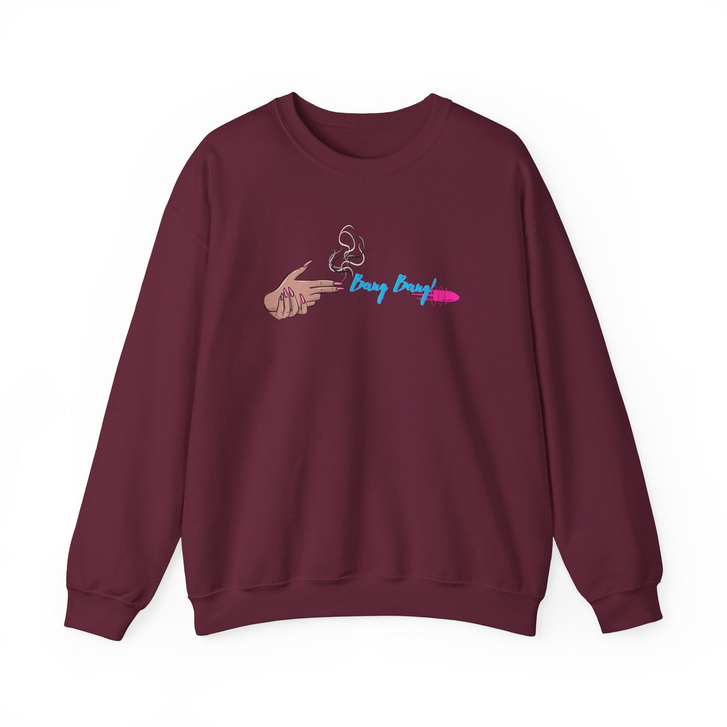 Pistol Whipped 2 Unisex Heavy Blend Crewneck Sweatshirt, Trendy Streetwear Fashion, Street Style, Graphic Sweatshirt, Streetwear Fashion