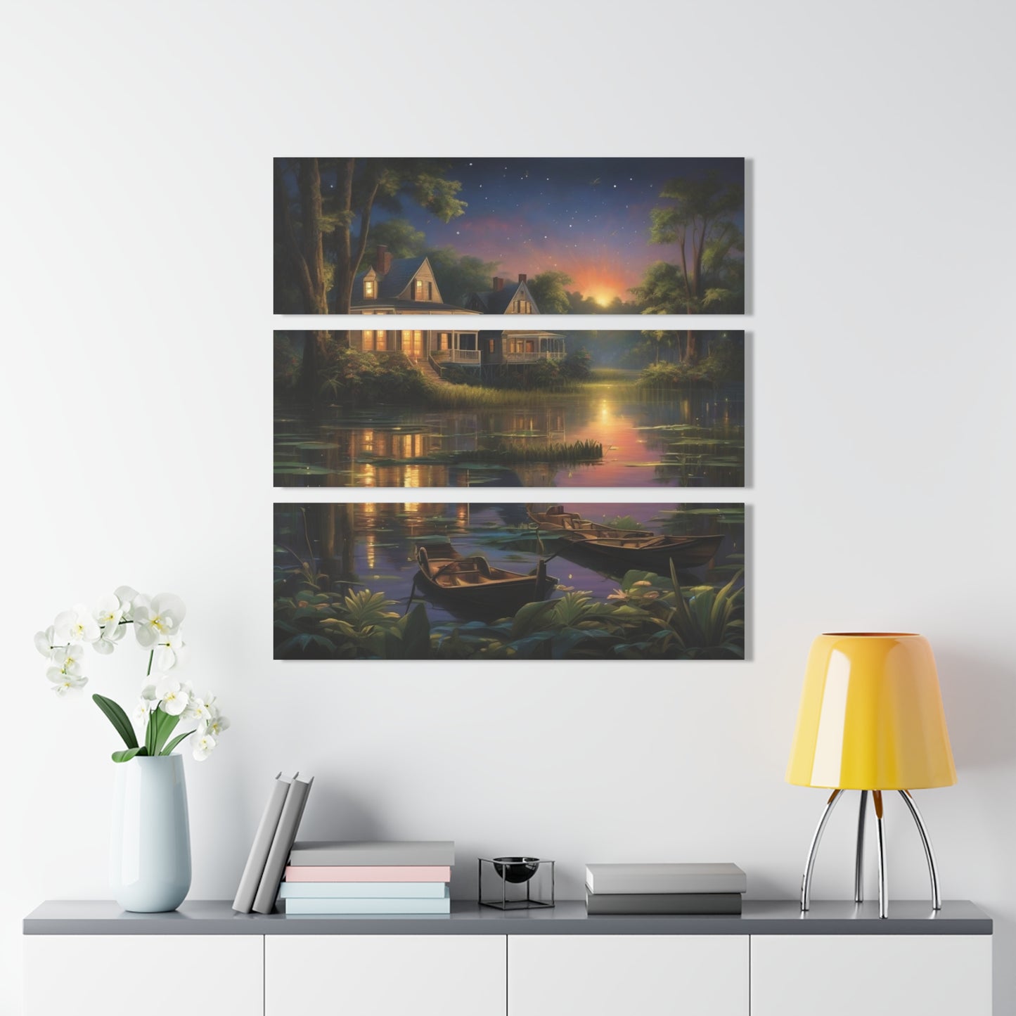 Bayou Horizon of Acrylic Prints (Triptych)