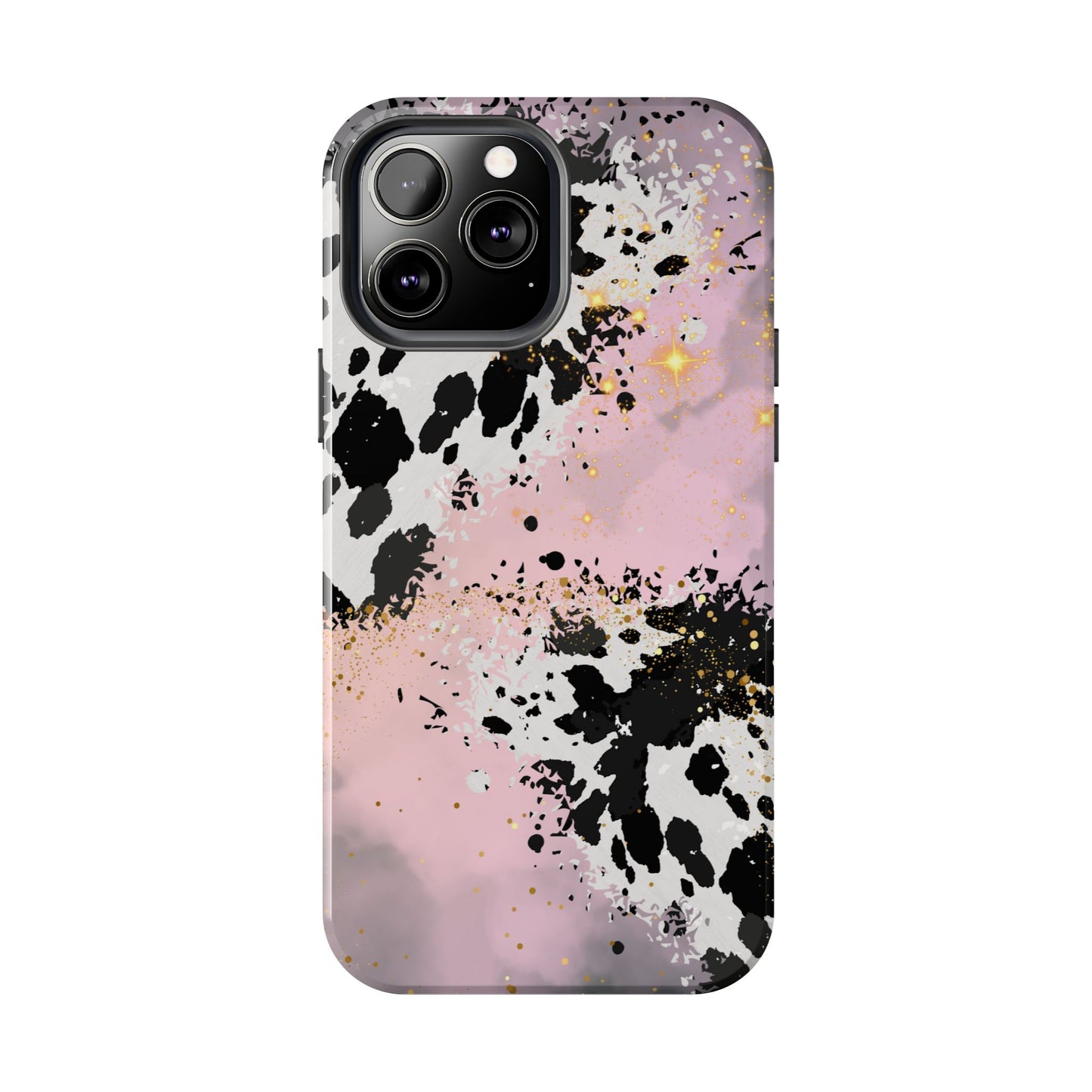 Pink Cow Print Tough Phone Case, Cute and Durable Phone Cover, Cute Phone Cover, Gift For Her, Phone Protection, Stylish Phone Accessory, Animal Print Phone Case, Cow Print Accessories