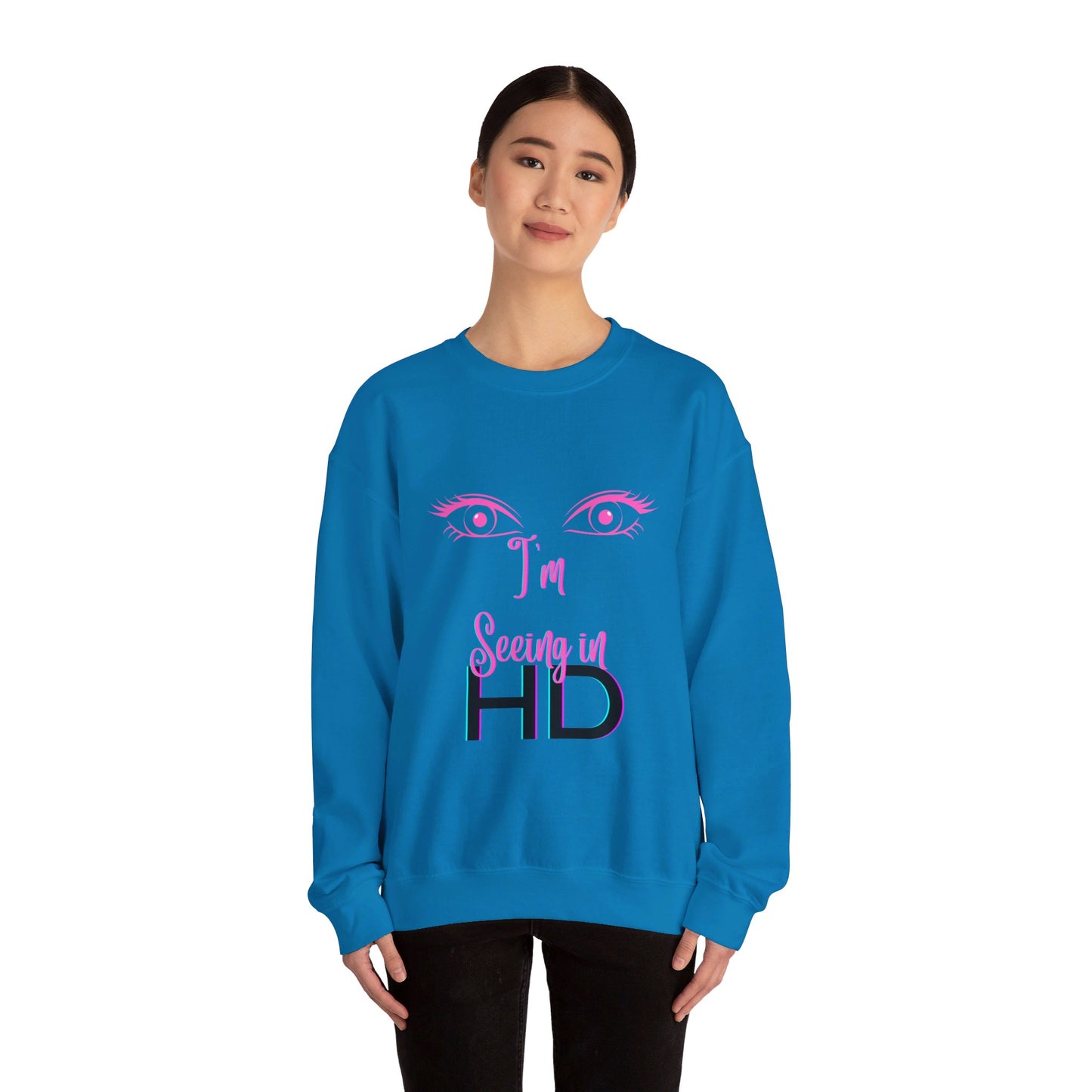 Seeing in HD Espresso Unisex Heavy Blend™ Crewneck Sweatshirt