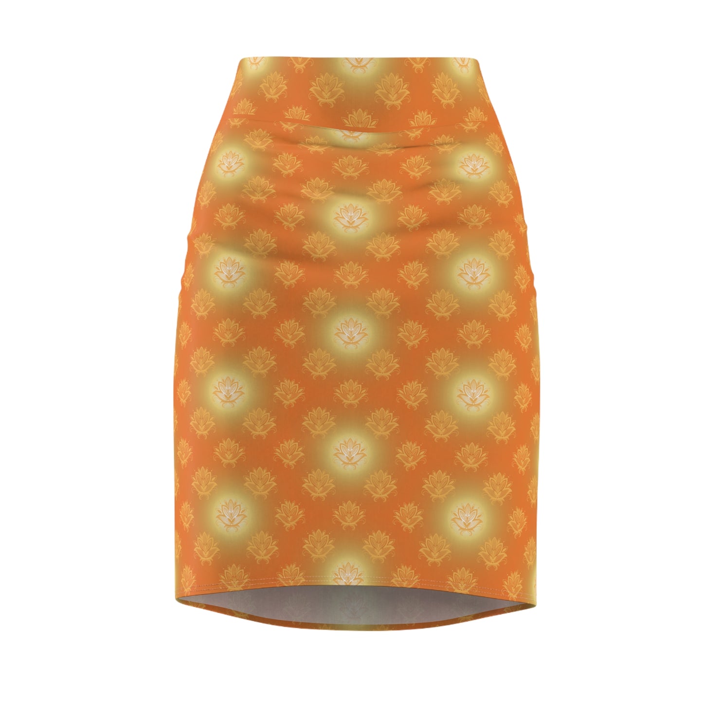 Lotus Horizon Sari Saree Inspired Women's Pencil Skirt, Office Wear